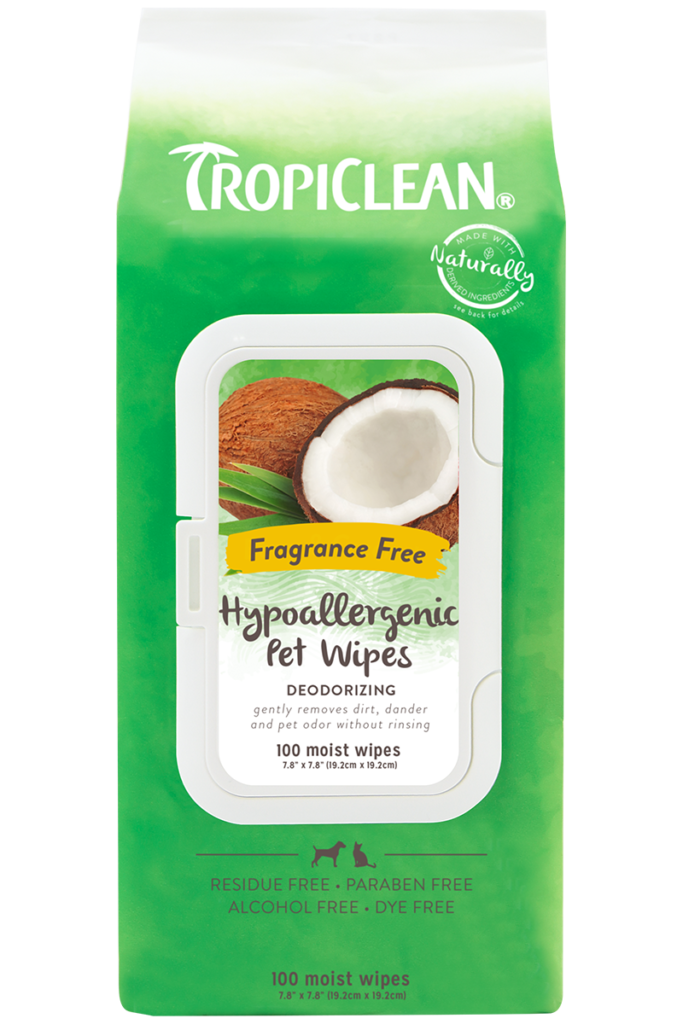 Fragrance Free Hypoallergenic Deodorising Pet Wipes, 100 pack Pet