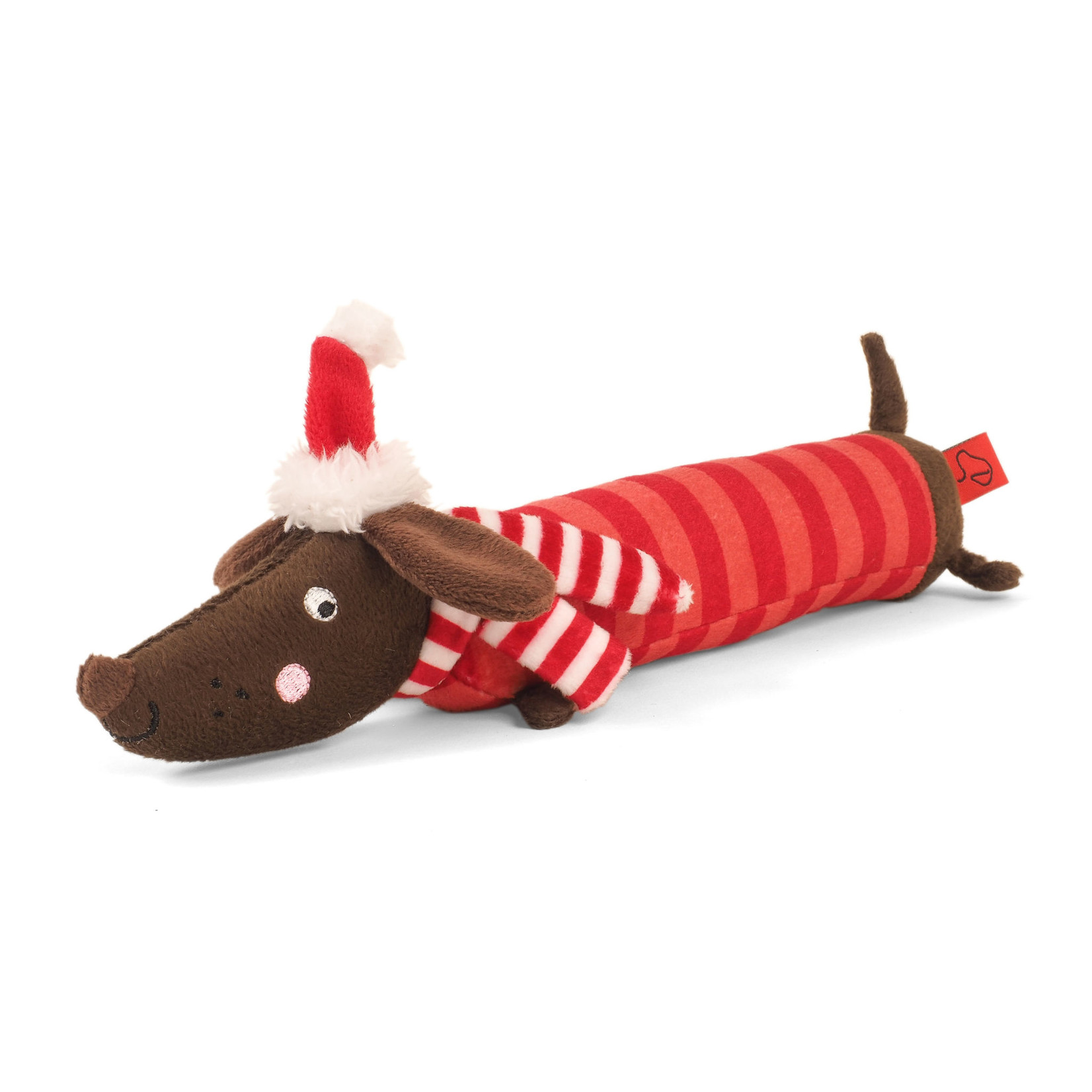 Zöon Christmas Frankie Sausage PlayPal Plush Dog Toy