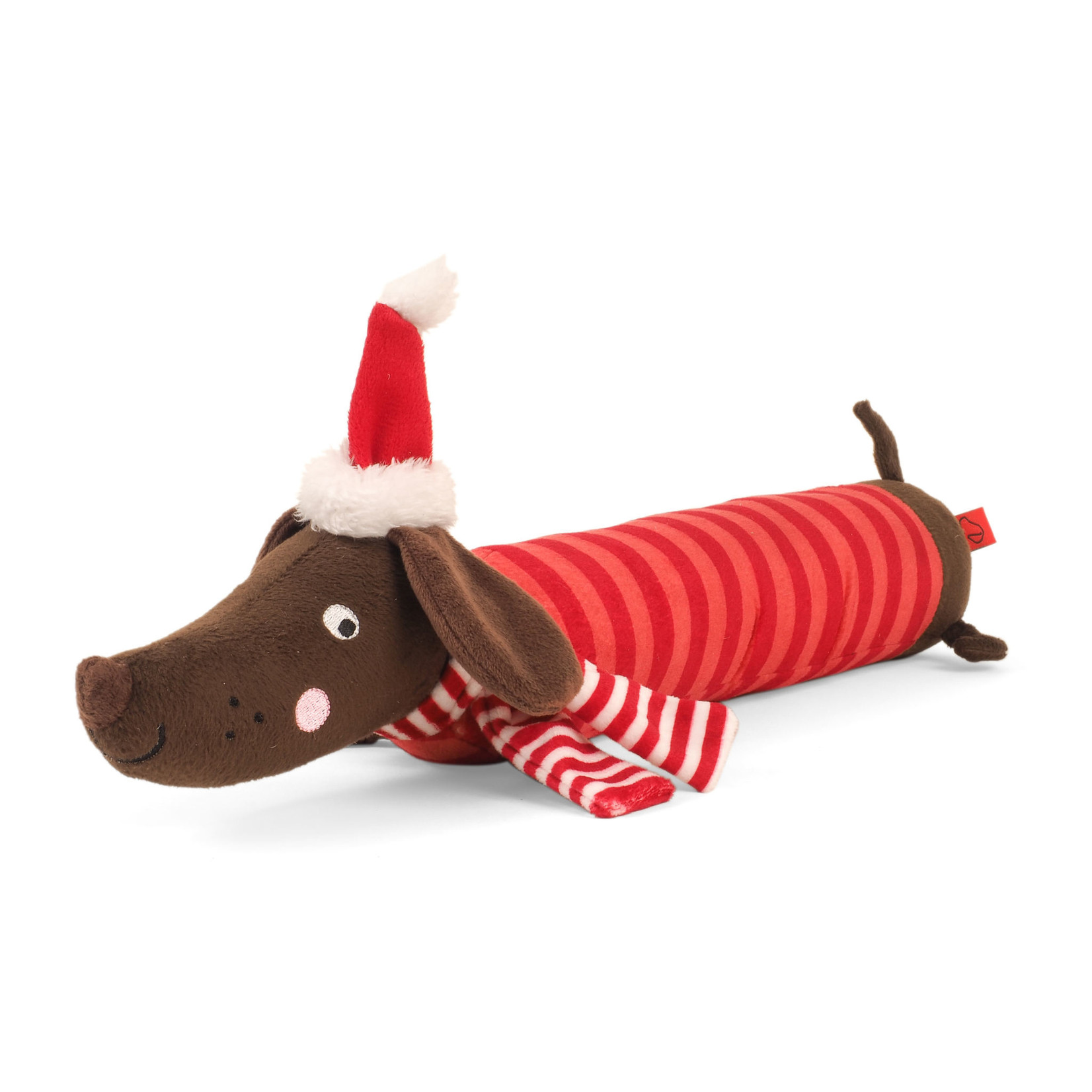 Zöon Christmas Frankie Sausage PlayPal Plush Dog Toy