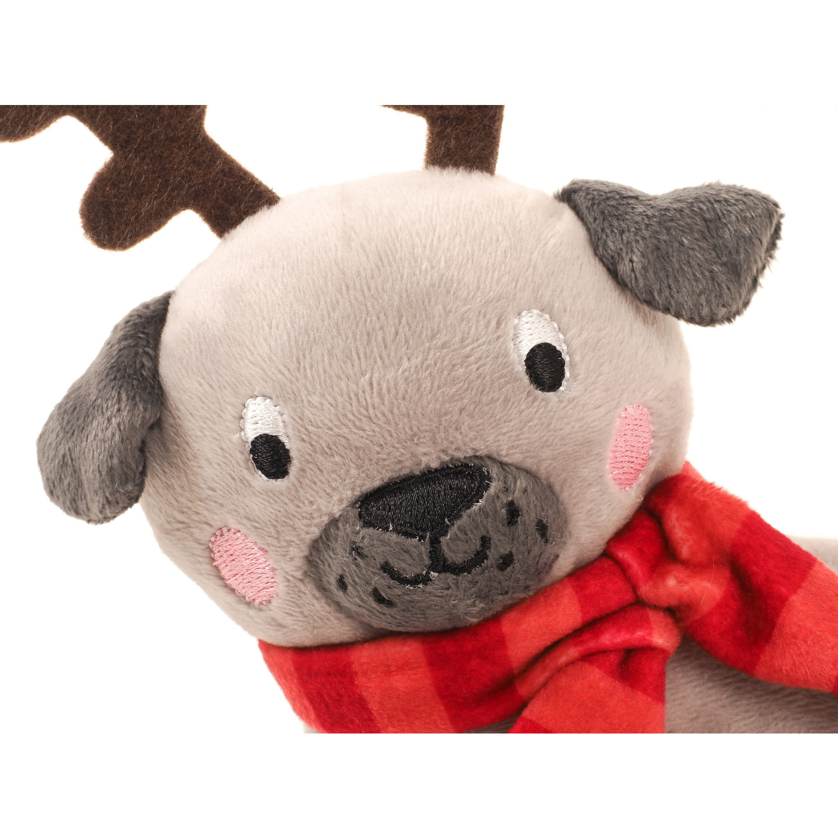 Zöon Christmas Percy Pug PlayPal Plush Dog Toy