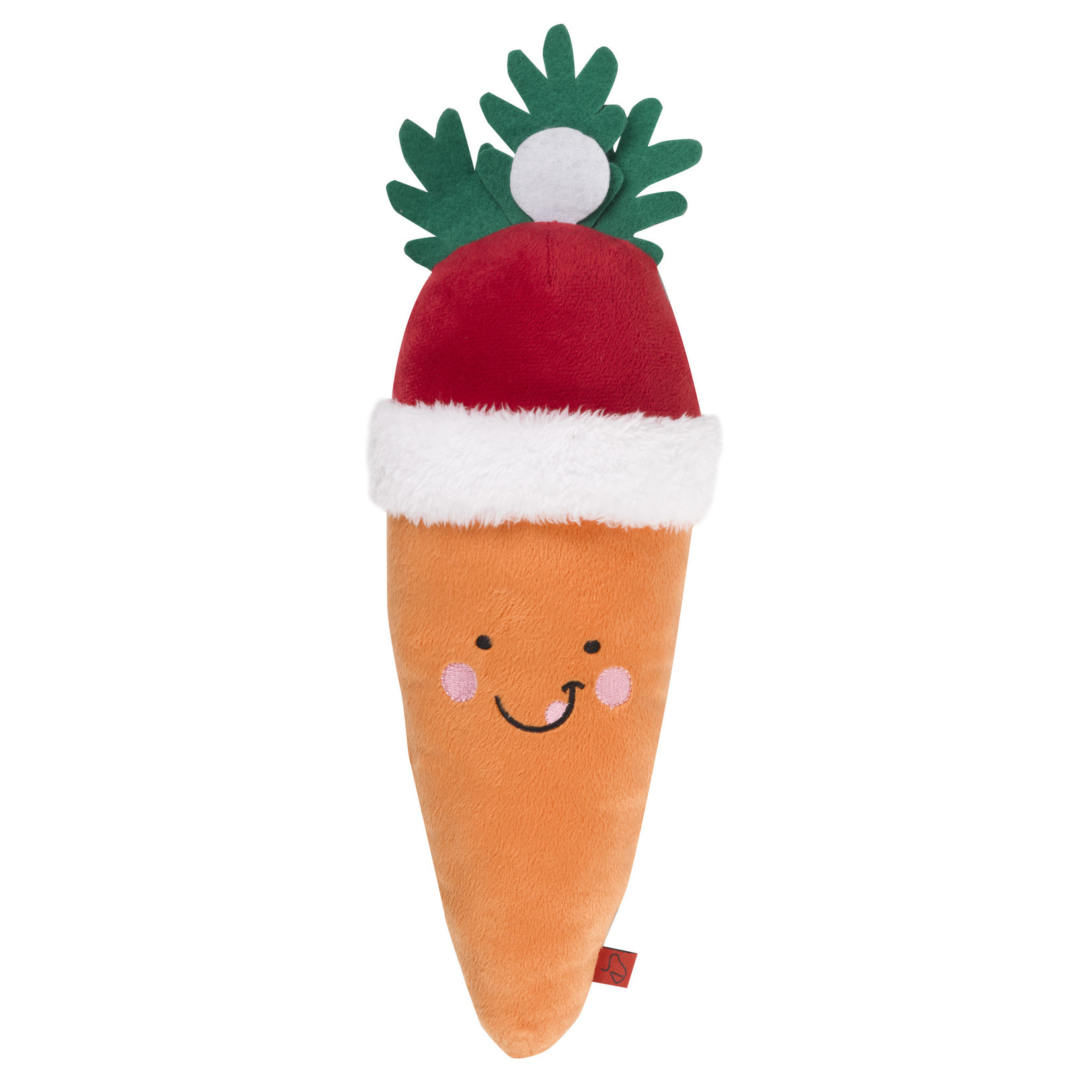 Zöon Christmas Santa Carrot Plush Dog Toy
