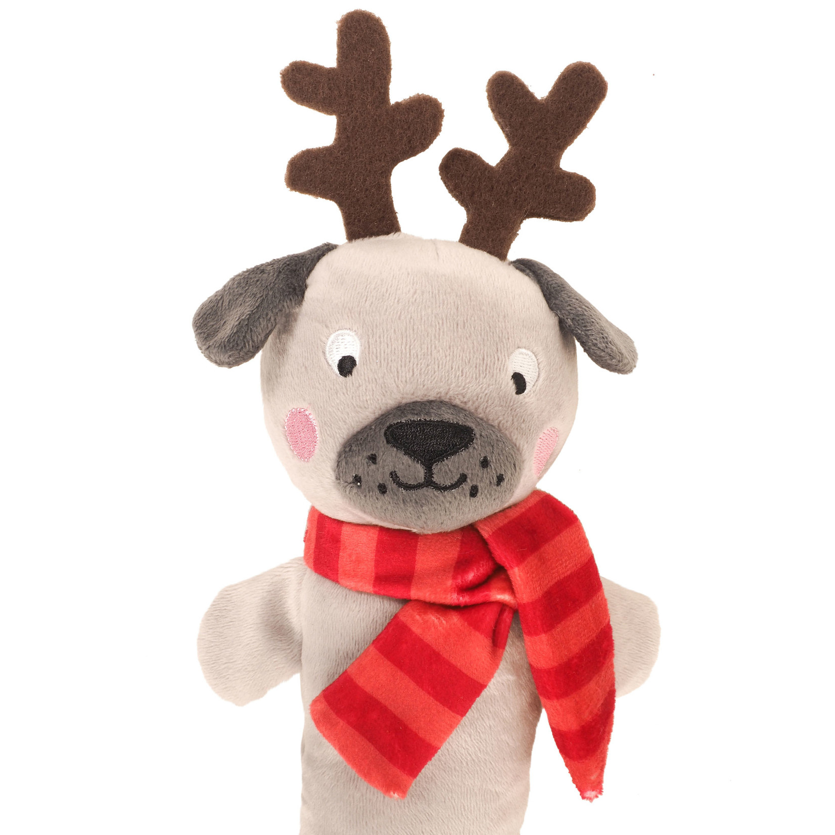 Zöon Christmas Plush Sausage Squeaker Dog Toy, Assorted