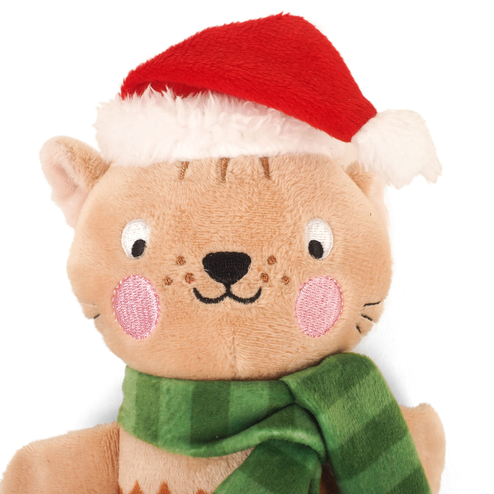 Zöon Christmas Plush Sausage Squeaker Dog Toy, Assorted