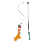 Zöon Christmas Nip-it Santa Carrot Tickle Stick Cat Toy