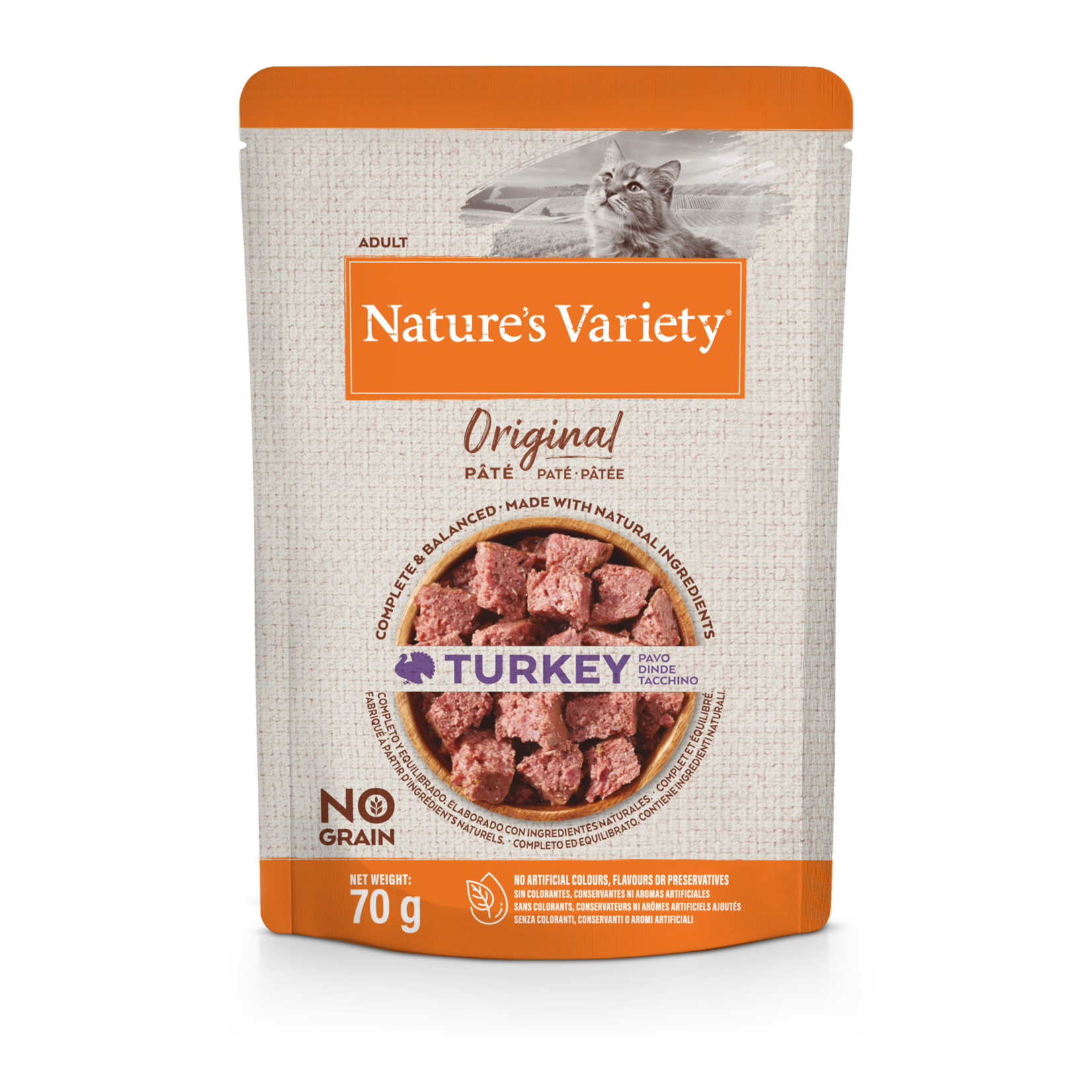 natures menu Nature's Variety Cat Original Pate No Grain Food Multipack, 12 x 70g