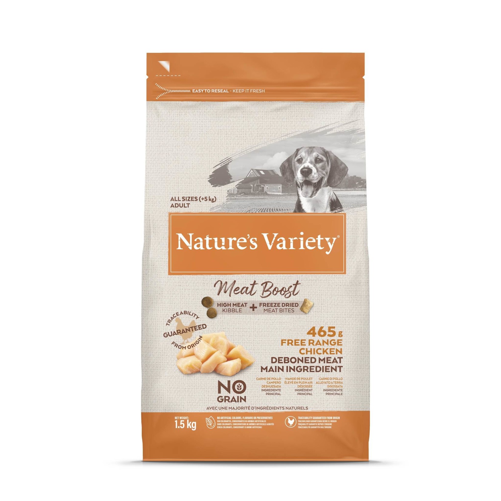 natures menu Nature's Variety Selected Dog Food Grain Free Meat Boost Free Range Chicken