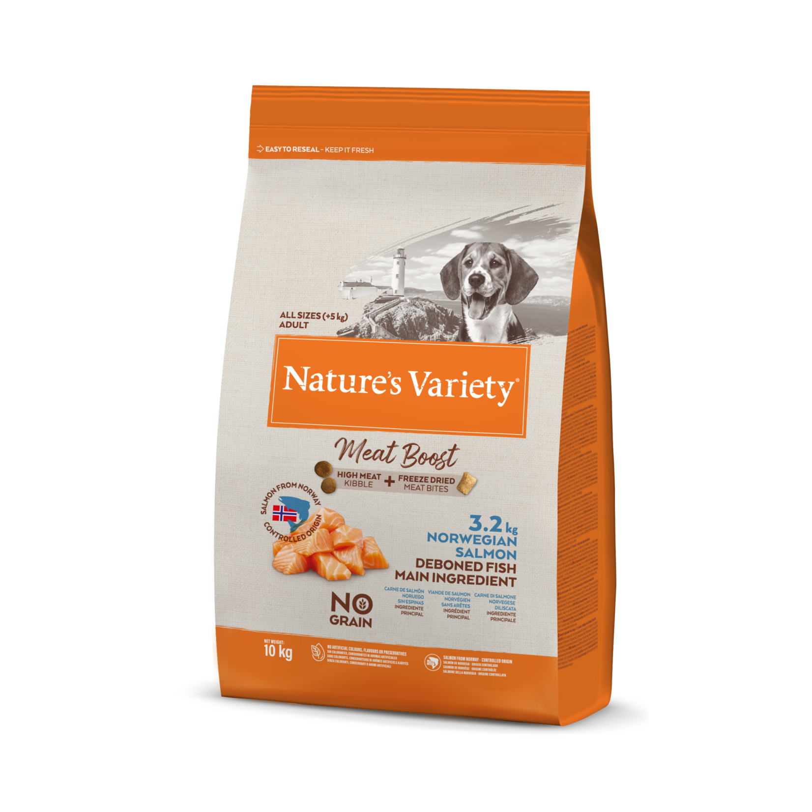 natures menu Nature's Variety Selected Dog Food Grain Free Meat Boost Salmon