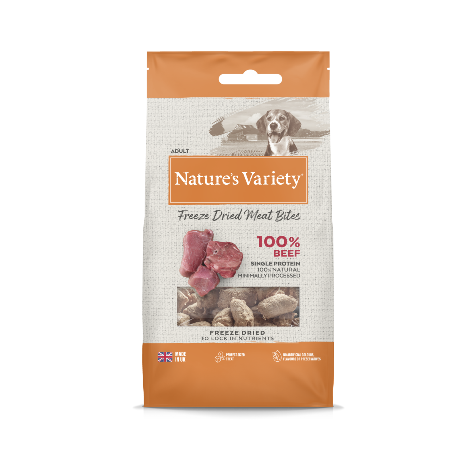 natures menu Nature's Variety Adult Dog & Puppy Food Freeze-Dried Meat Bites Beef, 20g