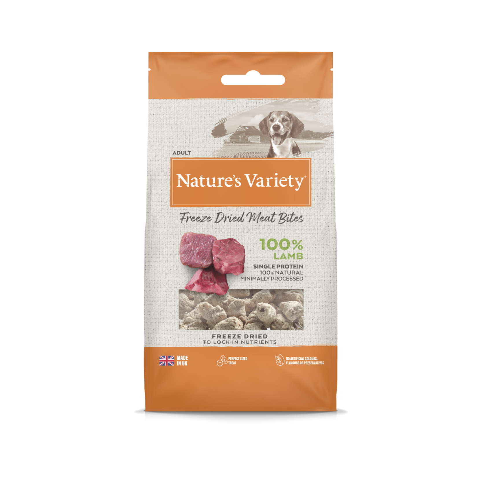 natures menu Nature's Variety Adult Dog & Puppy Food Freeze-Dried Meat Bites Lamb, 20g