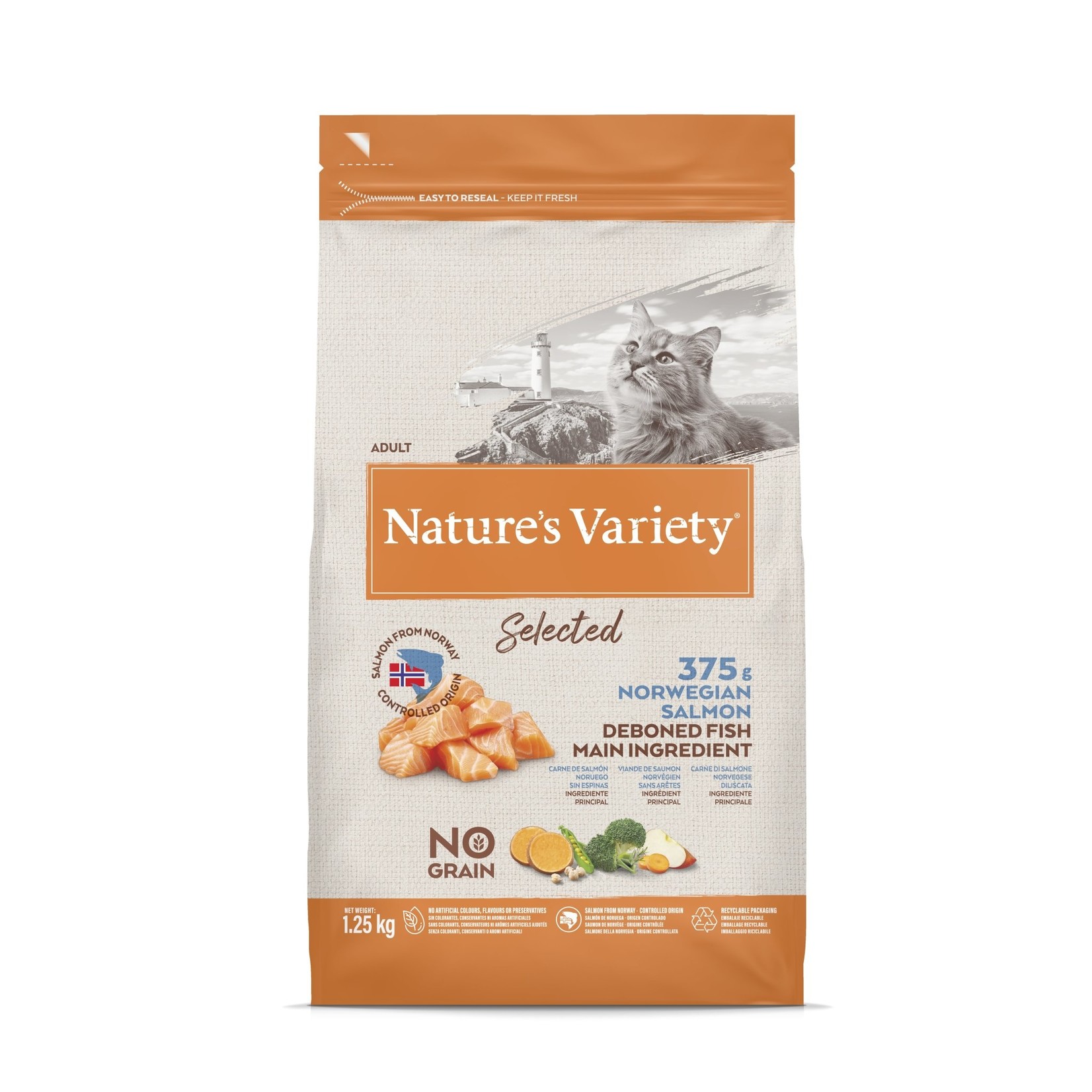 natures menu Nature's Variety Selected Cat Sterilised/Neutered Adult Food Salmon 1.25kg