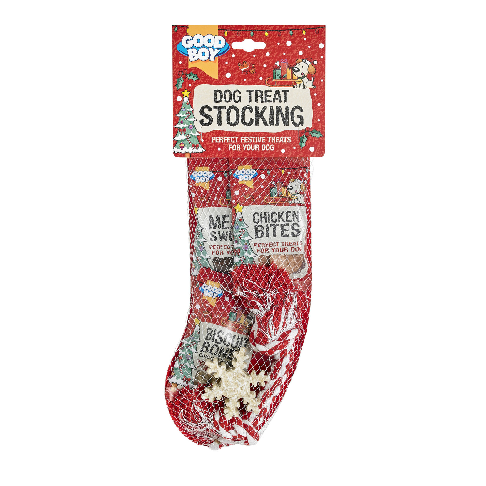 Good Boy Christmas Dog Treat Stocking