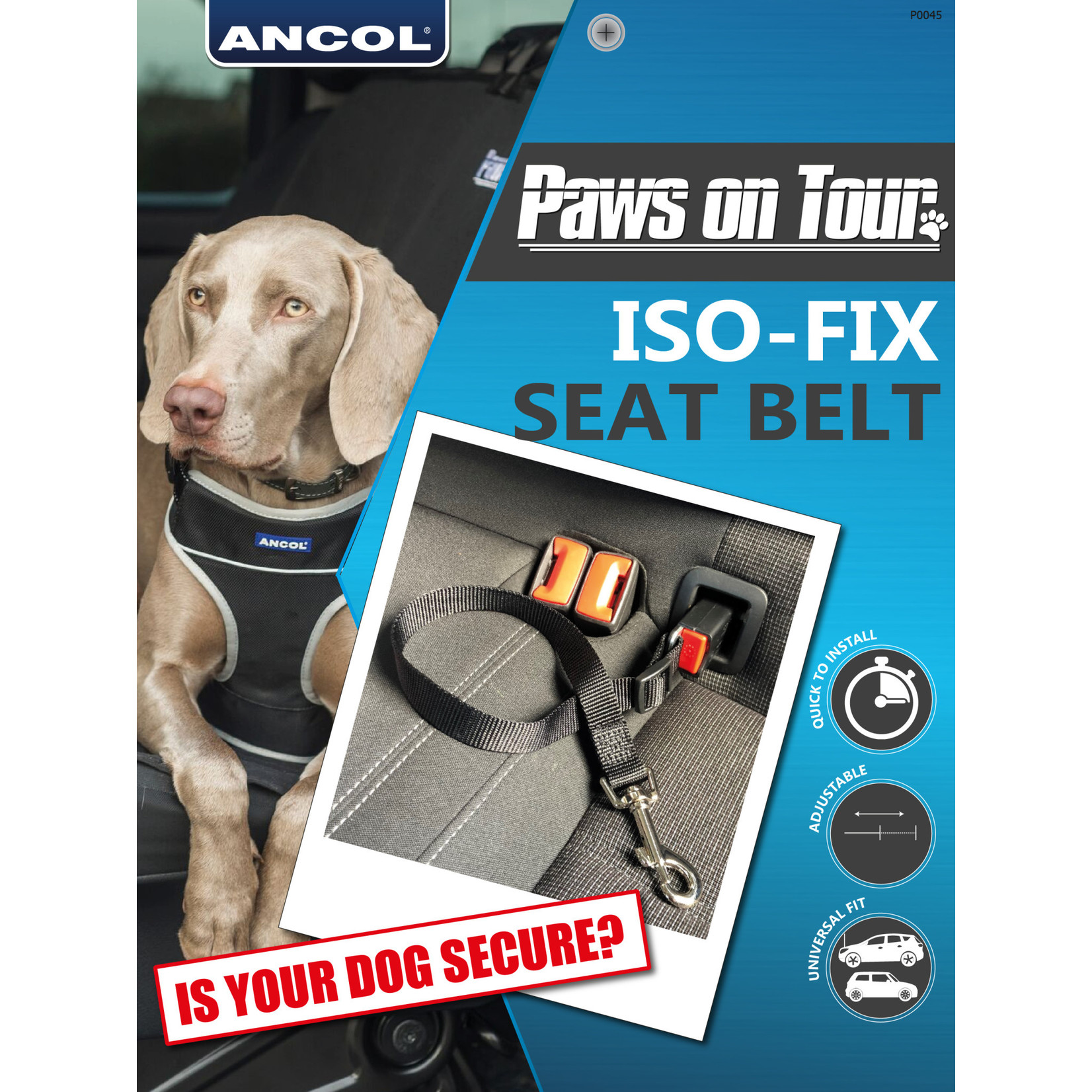 Ancol ISOFIX Seat Belt for Dogs