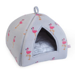 Zöon Floating Flamingo Cat Igloo Bed, 40 x 40 x 35cm