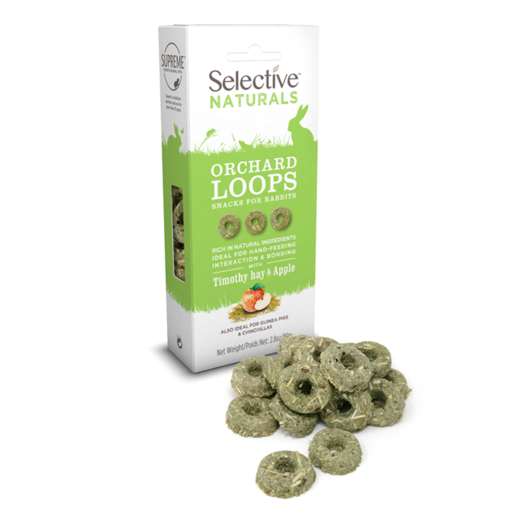 Supreme Selective Naturals Orchard Loops Small Animal Treats, 80g