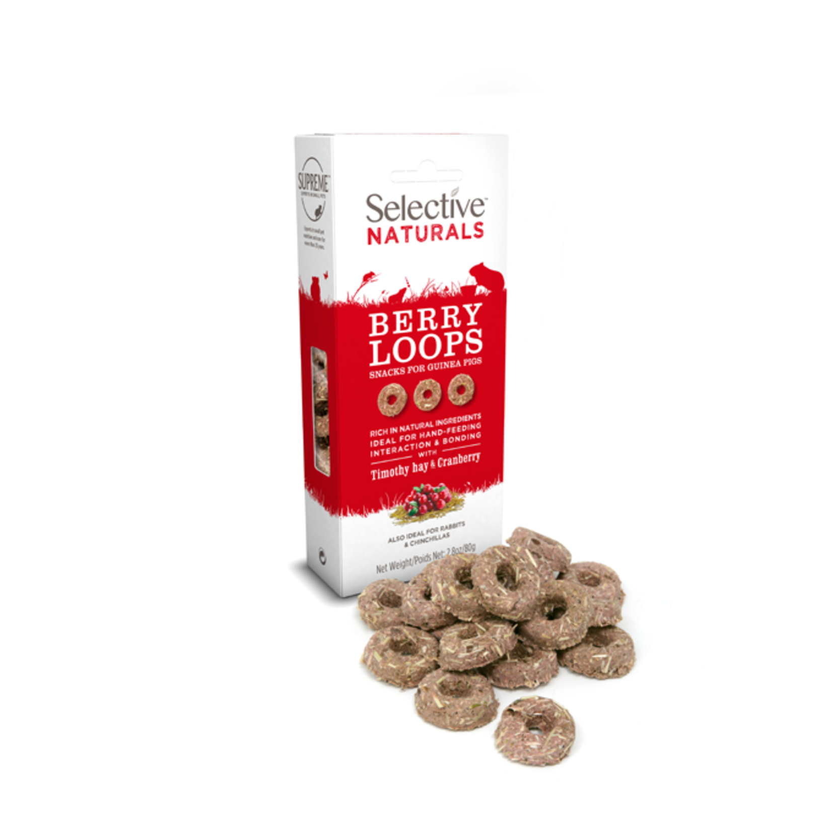 Supreme Selective Naturals Berry Loops Small Animal Treats, 80g