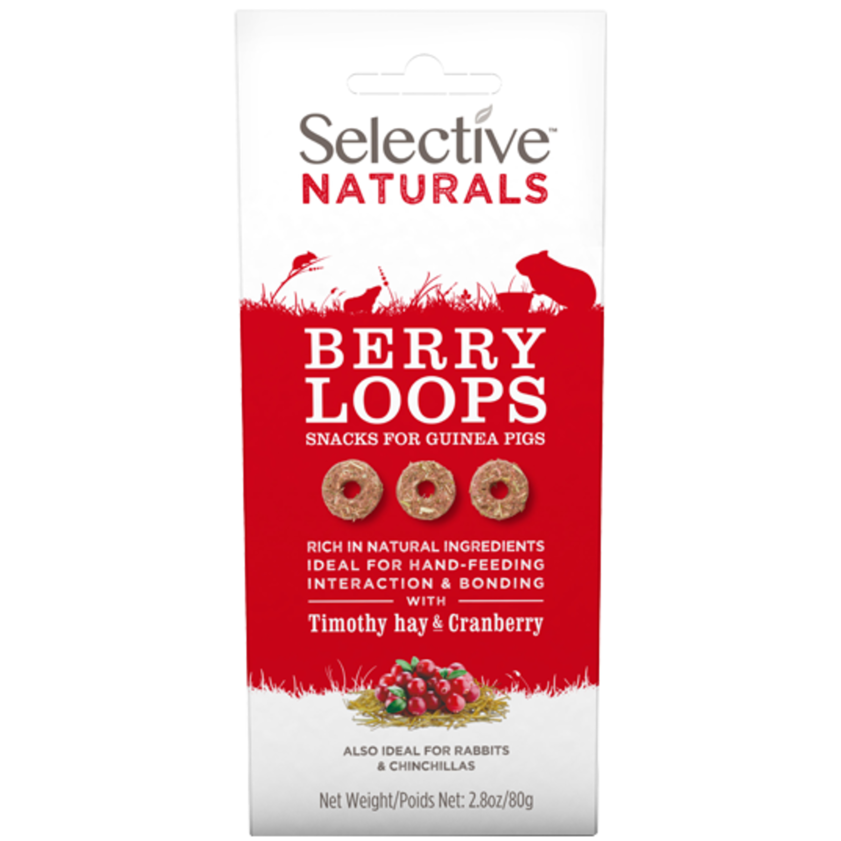 Supreme Selective Naturals Berry Loops Small Animal Treats, 80g