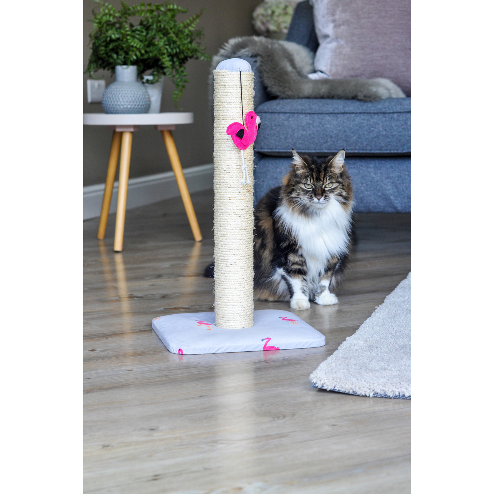 Zöon Floating Flamingo Cat Scratching Post, 51.5cm