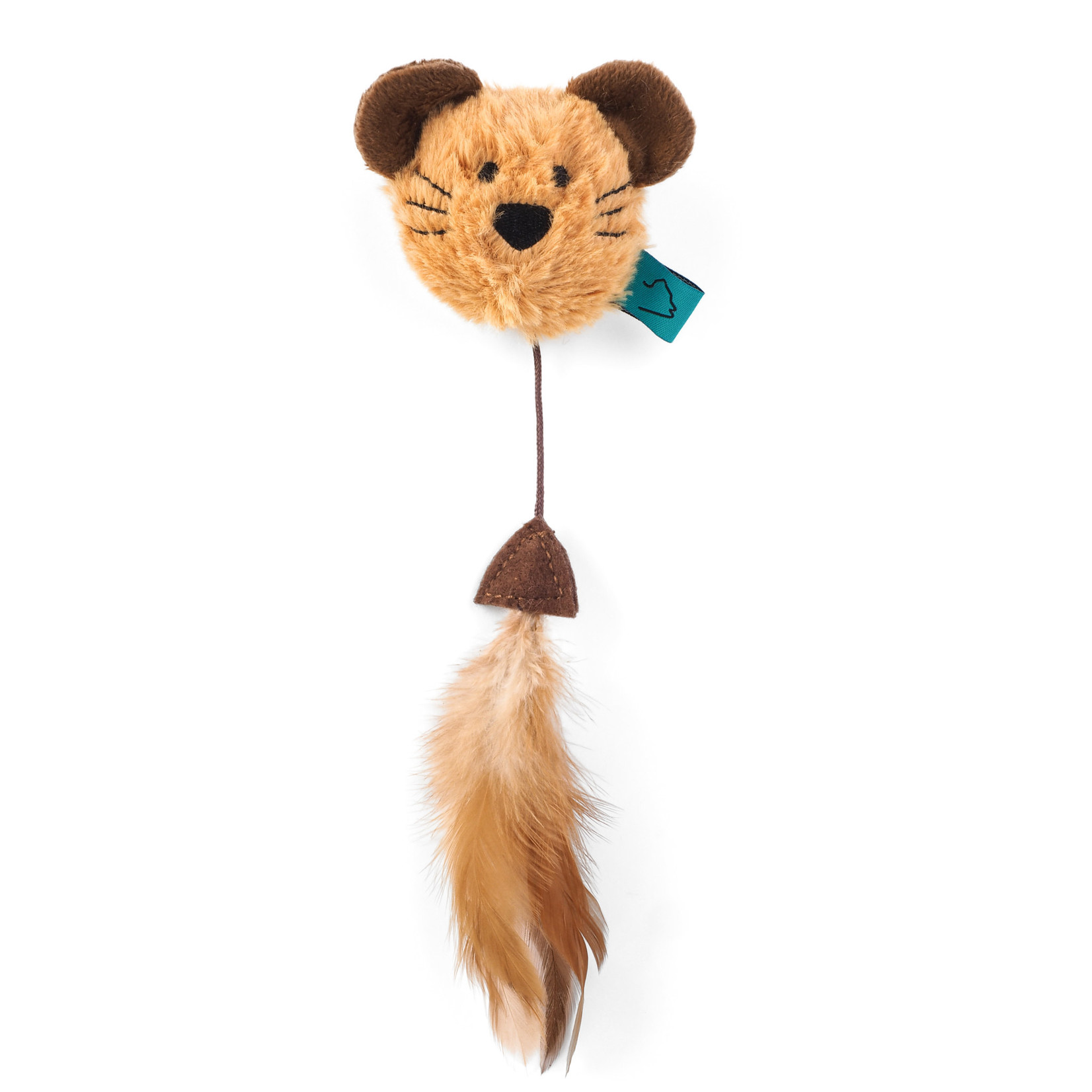 Zöon Nip-it Catnip Mouse Head & Feather Cat Toy