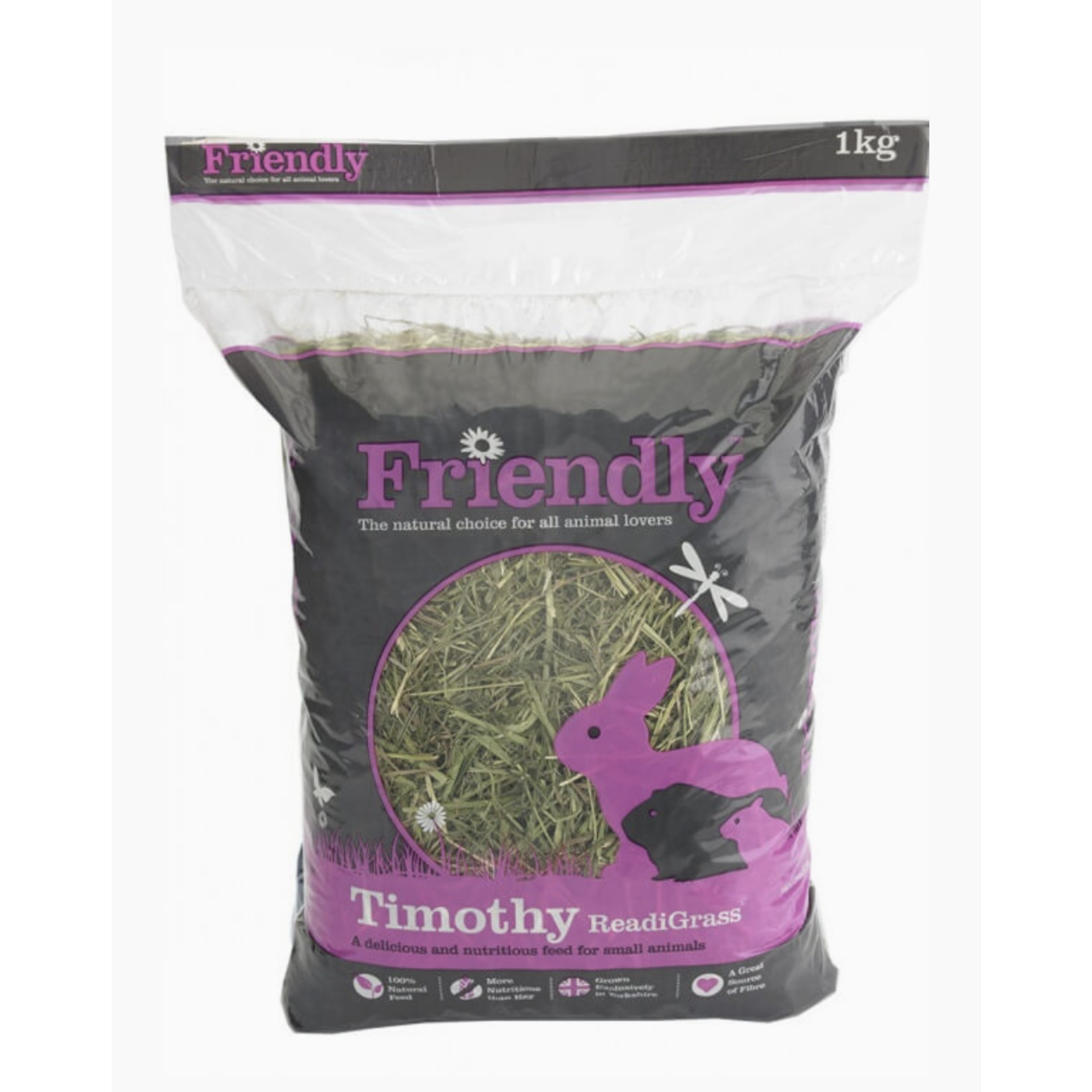 Friendly Timothy Readigrass Hay Feed for Small Animals, 1kg