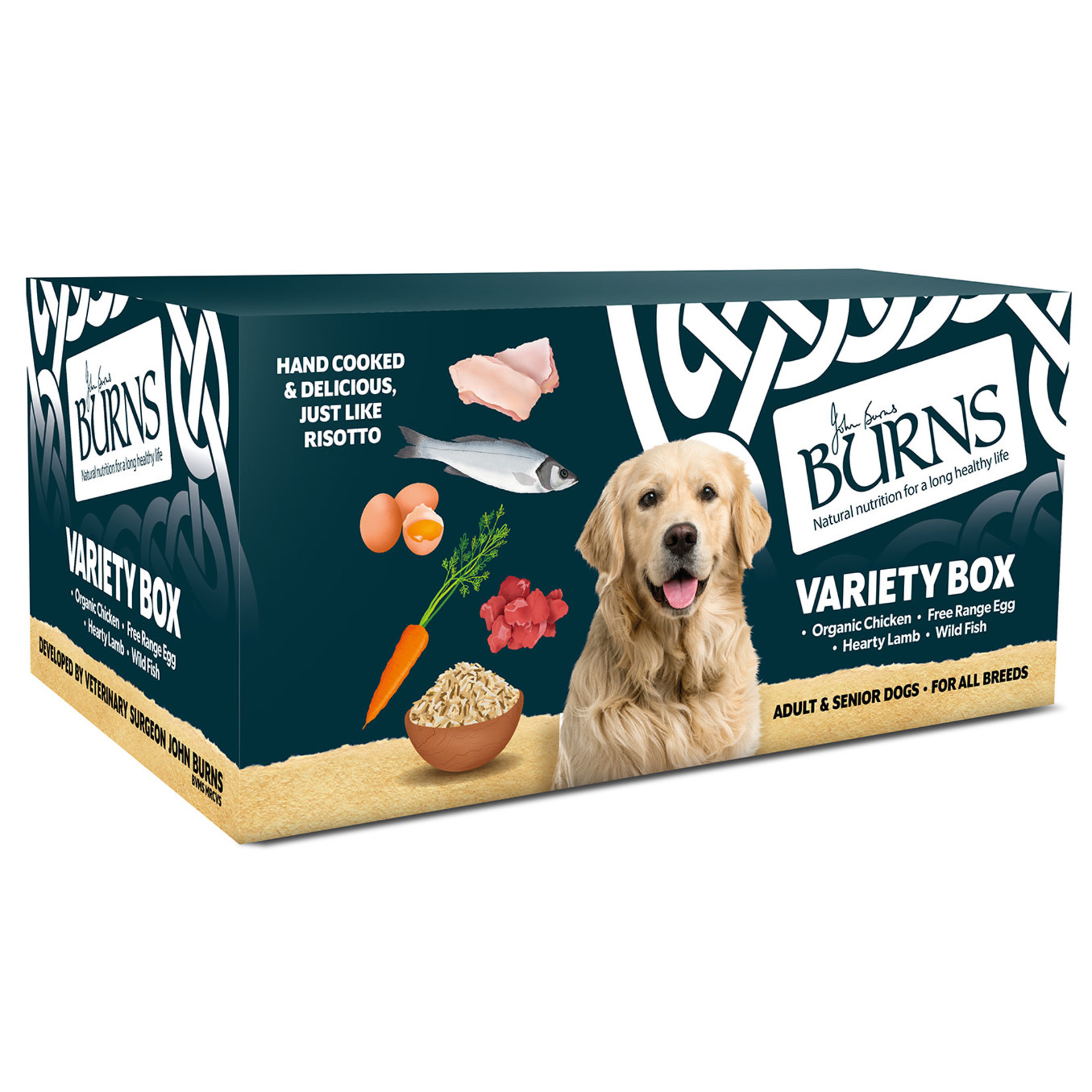 Burns Adult & Senior Wet Dog Food Mixed Variety Box, 6 x 395g