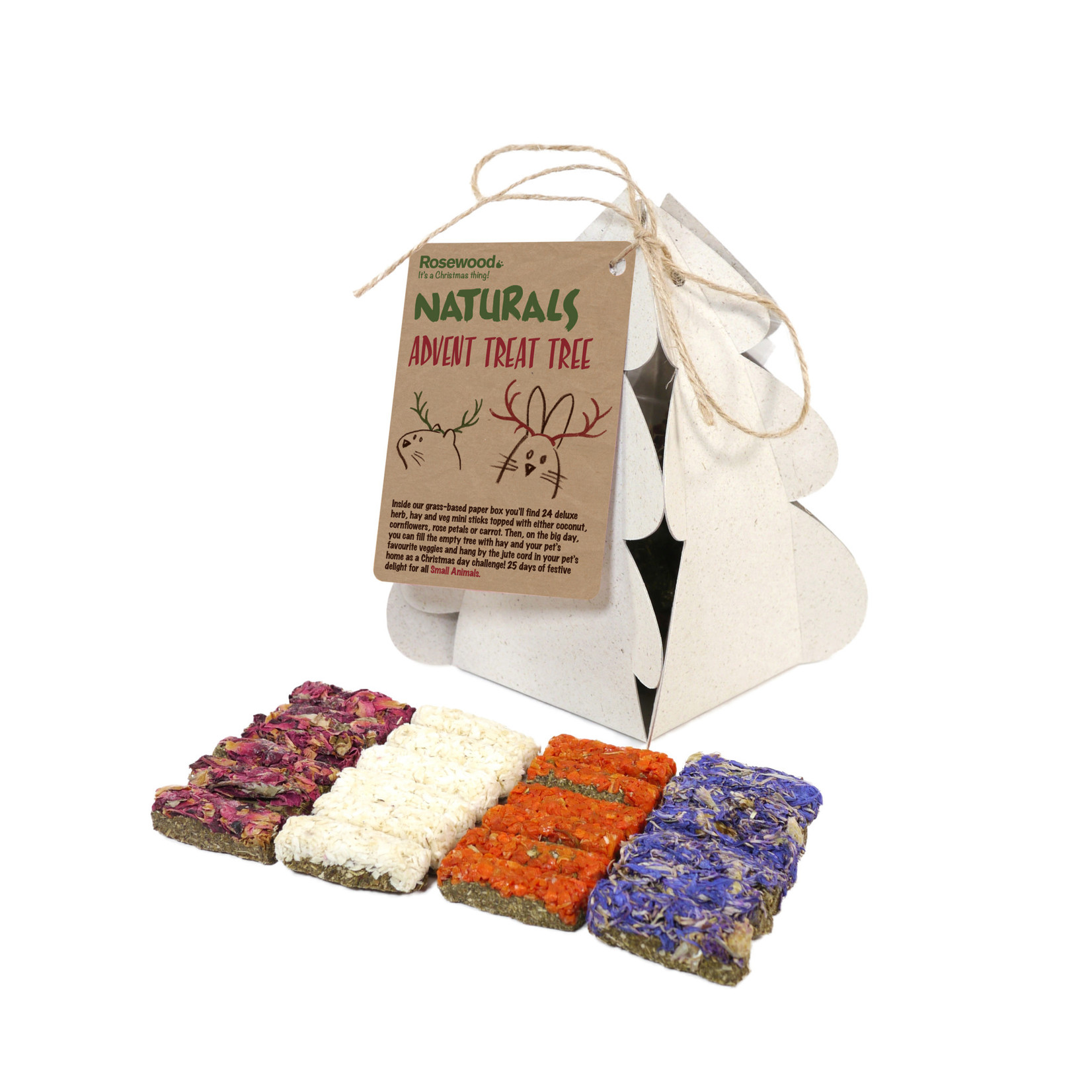 Christmas Advent Treats Tree Small Animal Treats, 70g Pet Care By Post