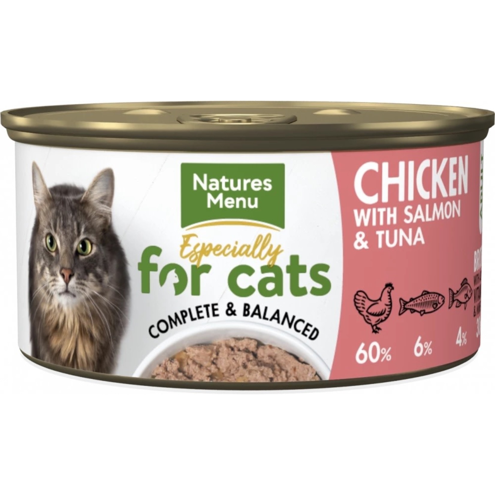 natures menu Especially for Cats Adult Wet Food Can, Chicken with Salmon & Tuna, 85g