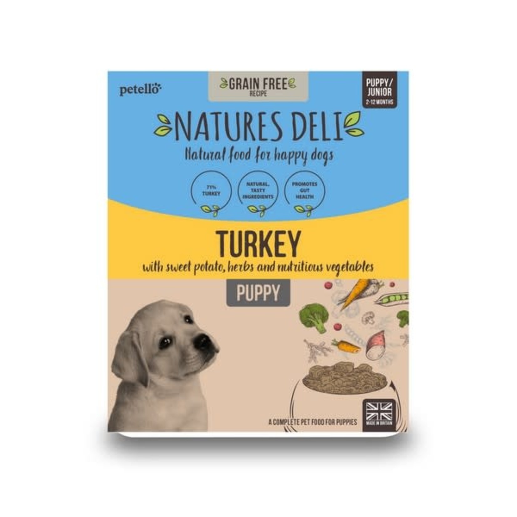 petello Natures Deli Puppy Grain Free Wet Dog Food Turkey, 395g