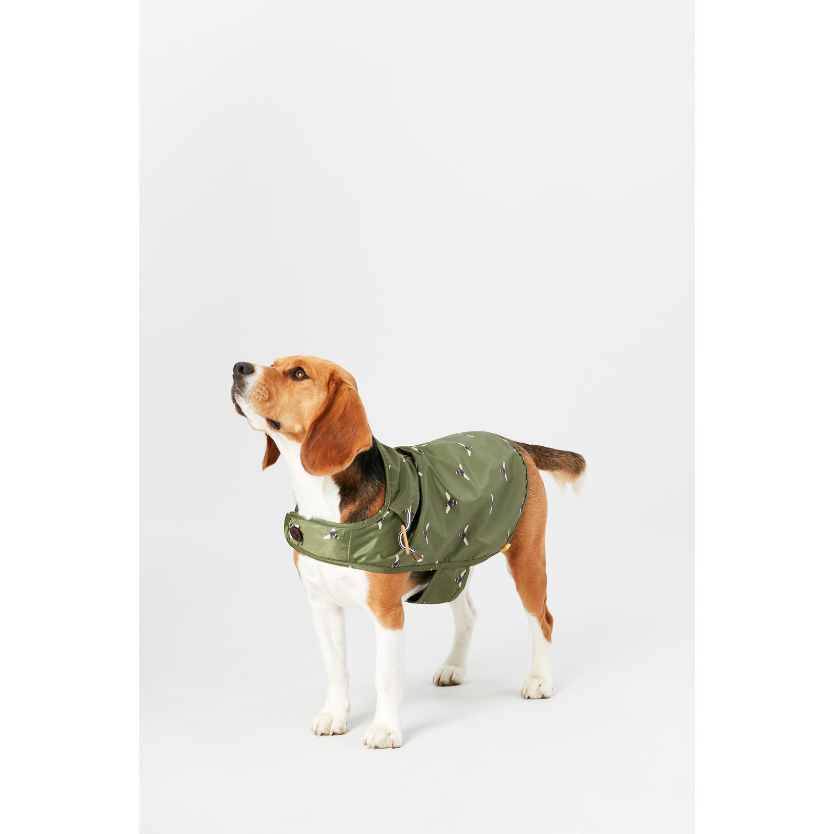 Joules Coastal Collection Bee Print Green Water Resistant Dog Coat