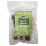 Pure & Natural Lamb Headskin With Hair Dog Treats, 200g