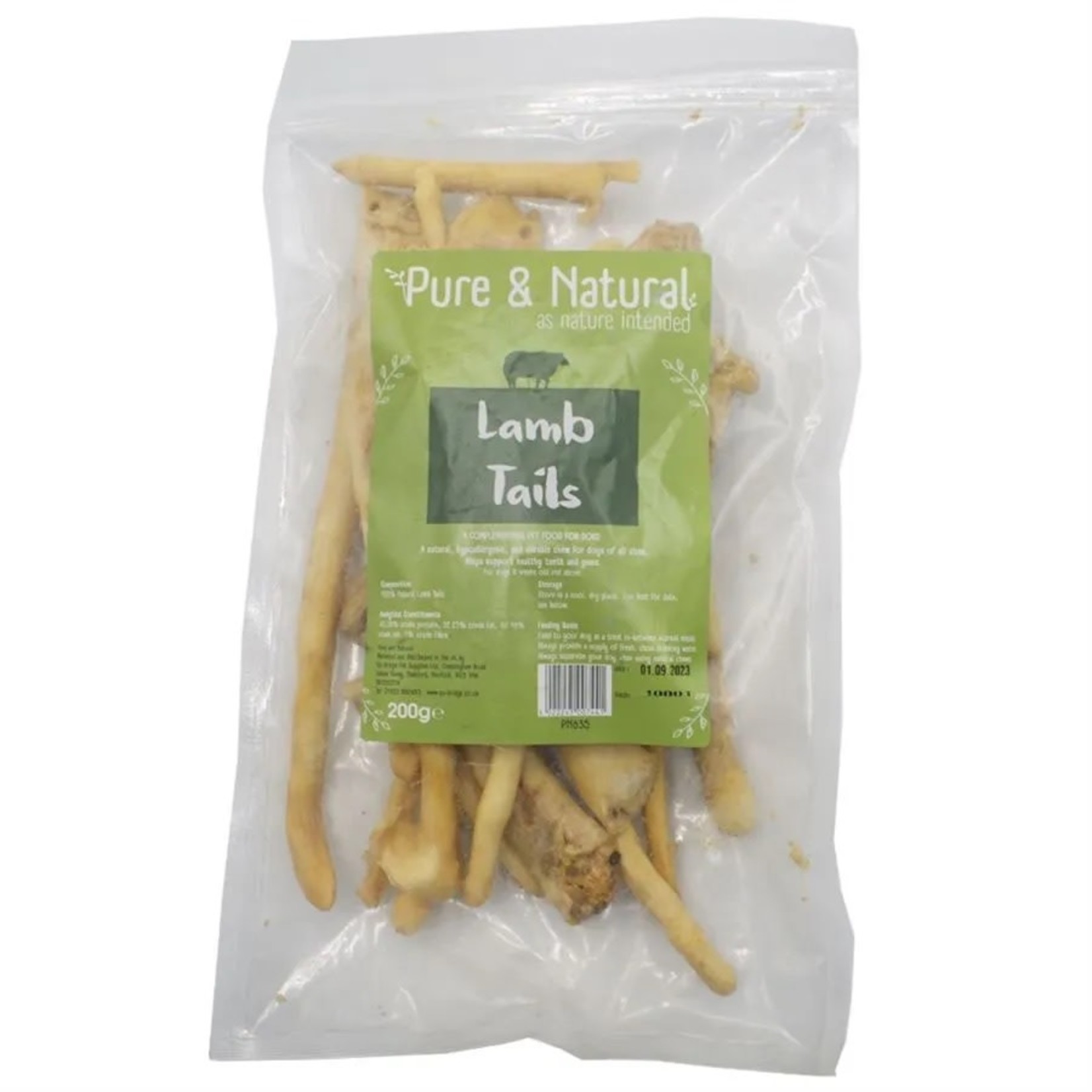 Pure & Natural Lamb Tails Dog Treats, 200g