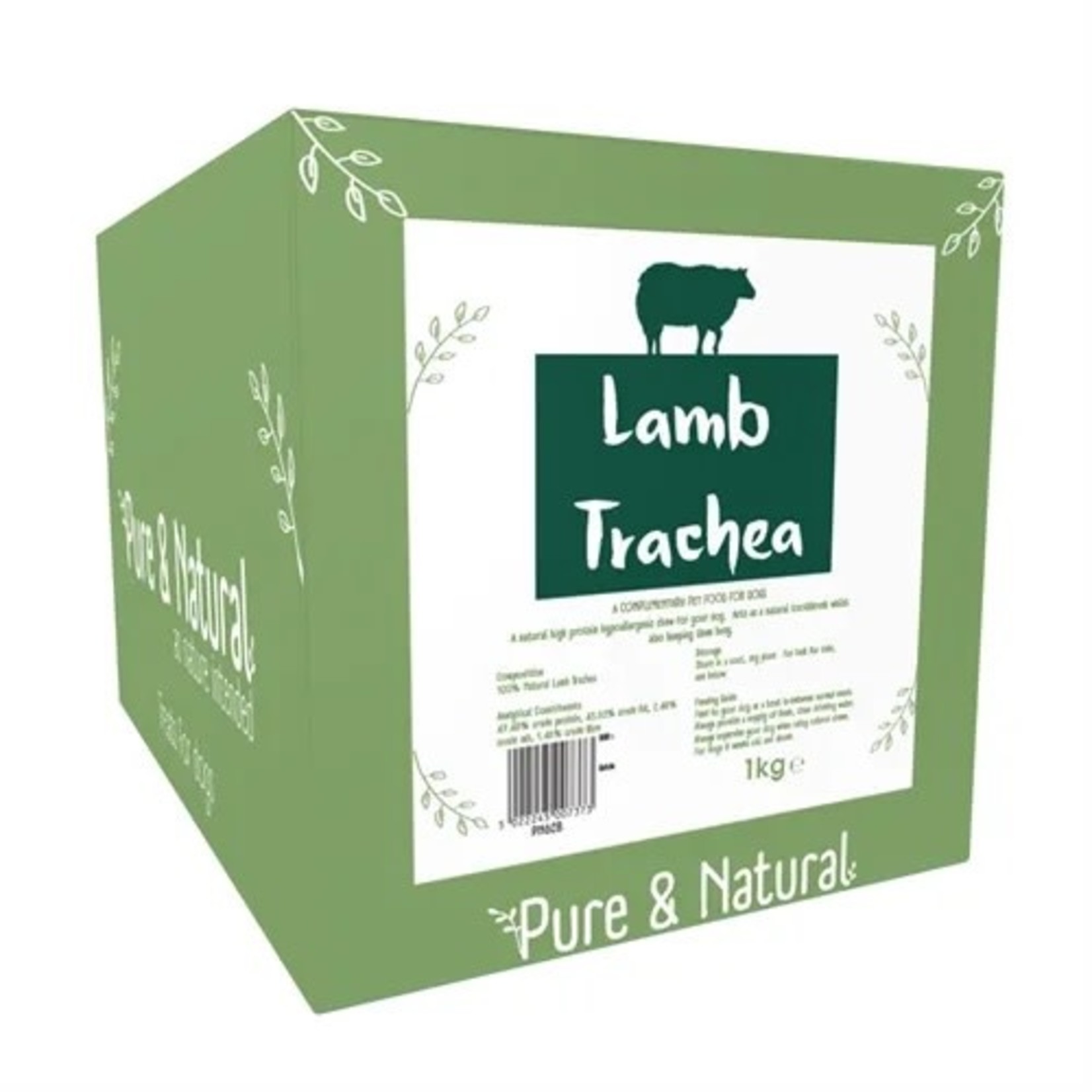 Pure & Natural Lamb Trachea Dog Treats, 1kg Box