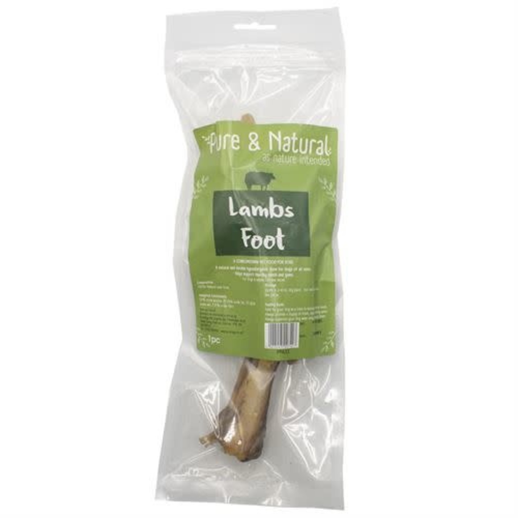 Pure & Natural Lamb Foot Natural Dog Treats, 1 pack