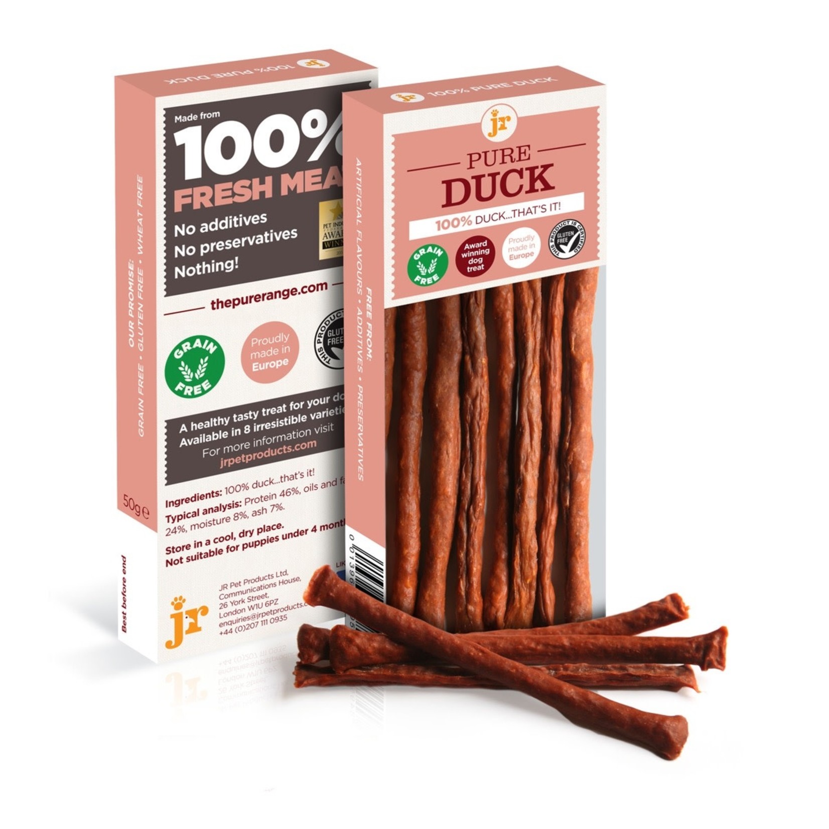 jr pet products Pure Duck Sticks Dog Treat, 50g