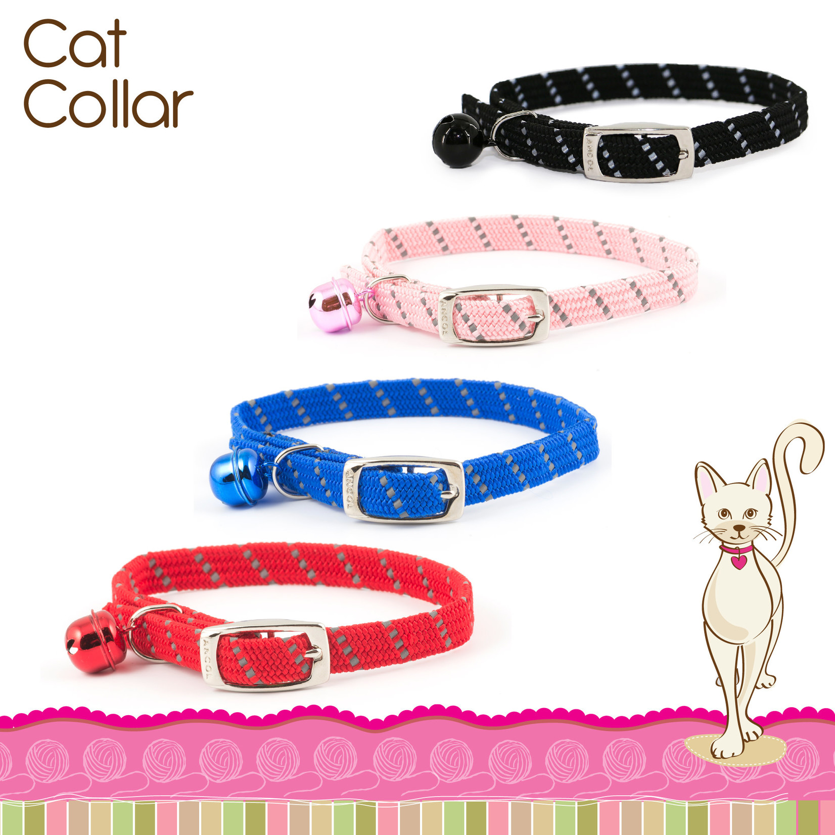 Ancol Softweave Reflective Cat Collar