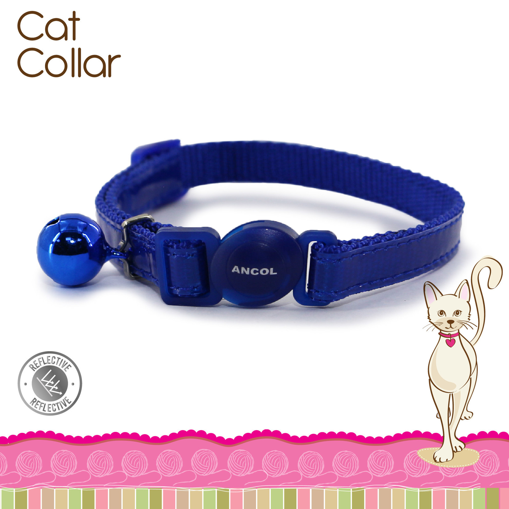 Ancol Gloss Reflective Cat Collar