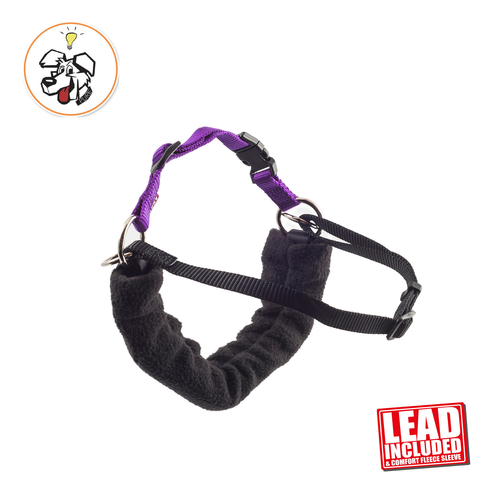 Ancol PURE Dog Listeners Happy At Heel Harness And Lead Set with DVD