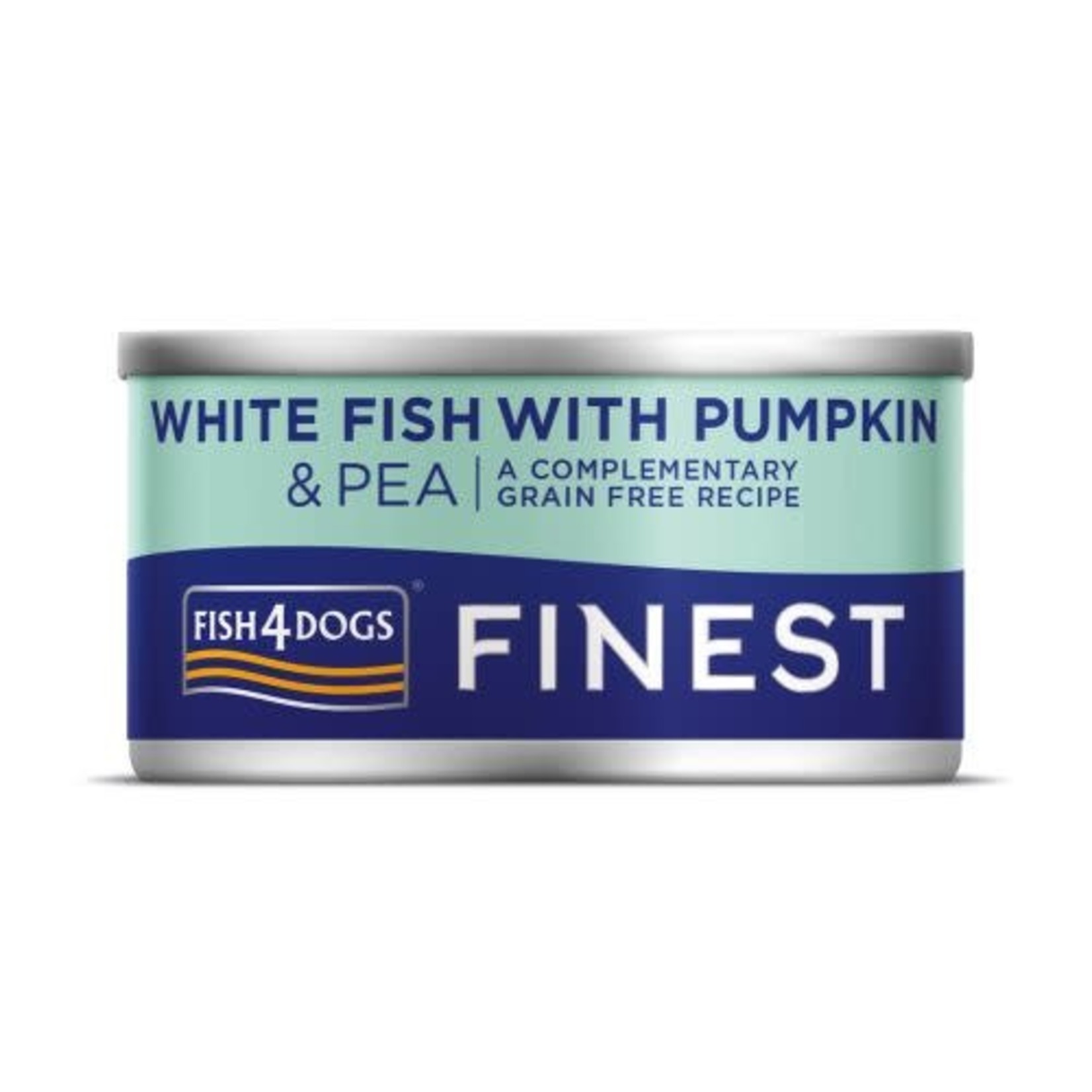 Fish4Dogs Finest Wet Dog Food White Fish with Pumpkin & Pea, 85g can