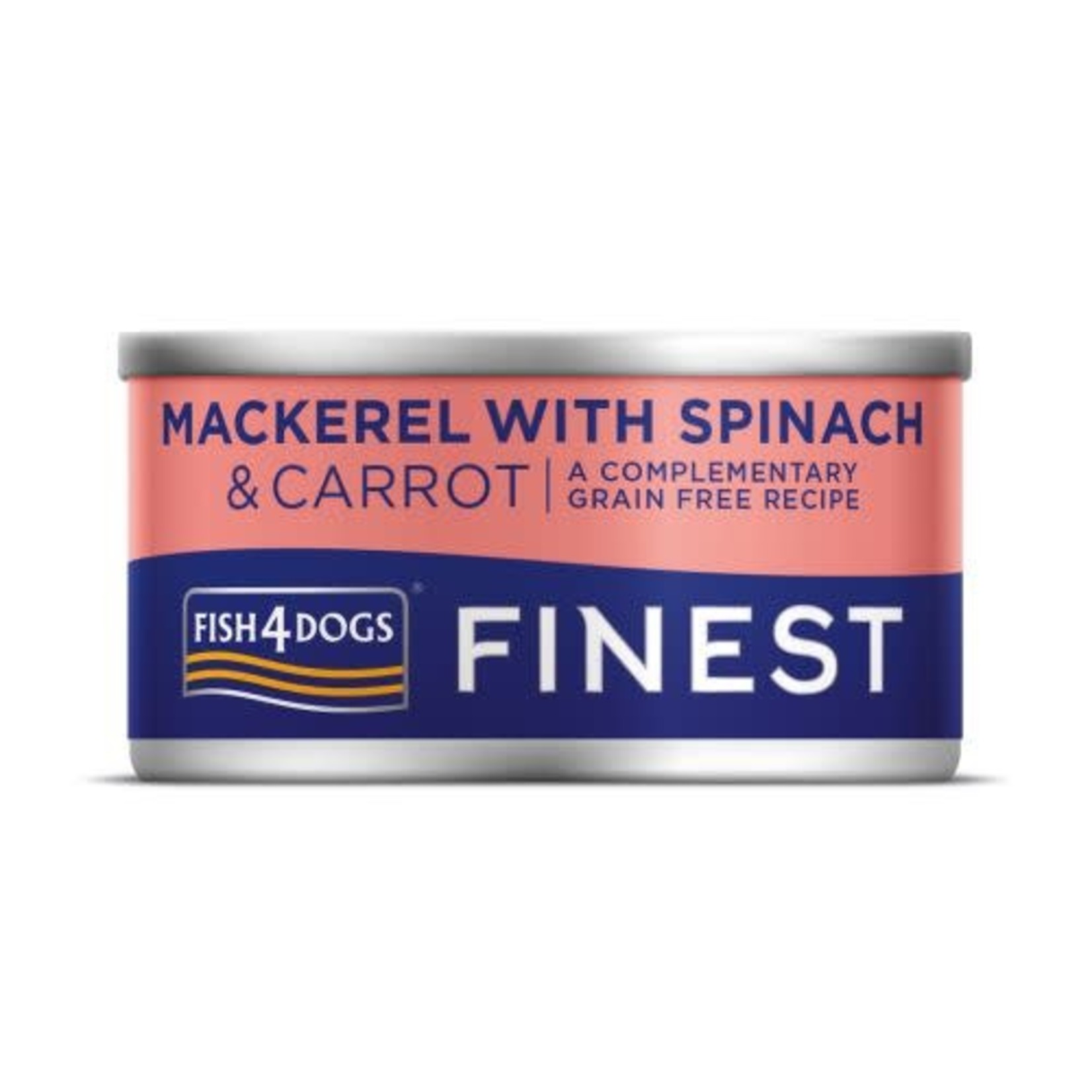 Fish4Dogs Finest Wet Dog Food Mackerel with Carrot & Spinach, 85g can