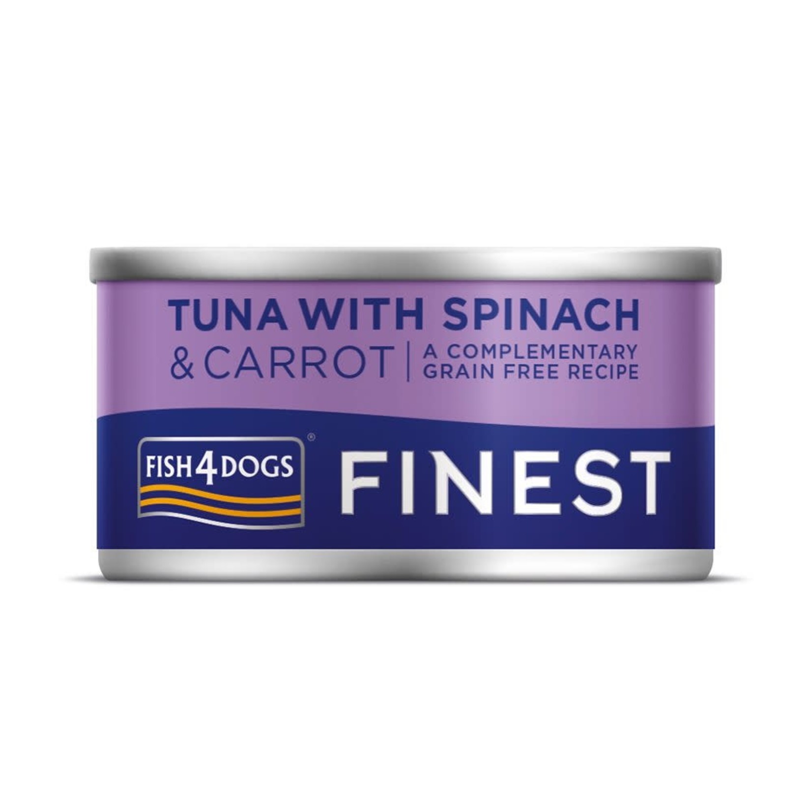 Fish4Dogs Finest Wet Dog Food Tuna with Carrot & Spinach, 85g can