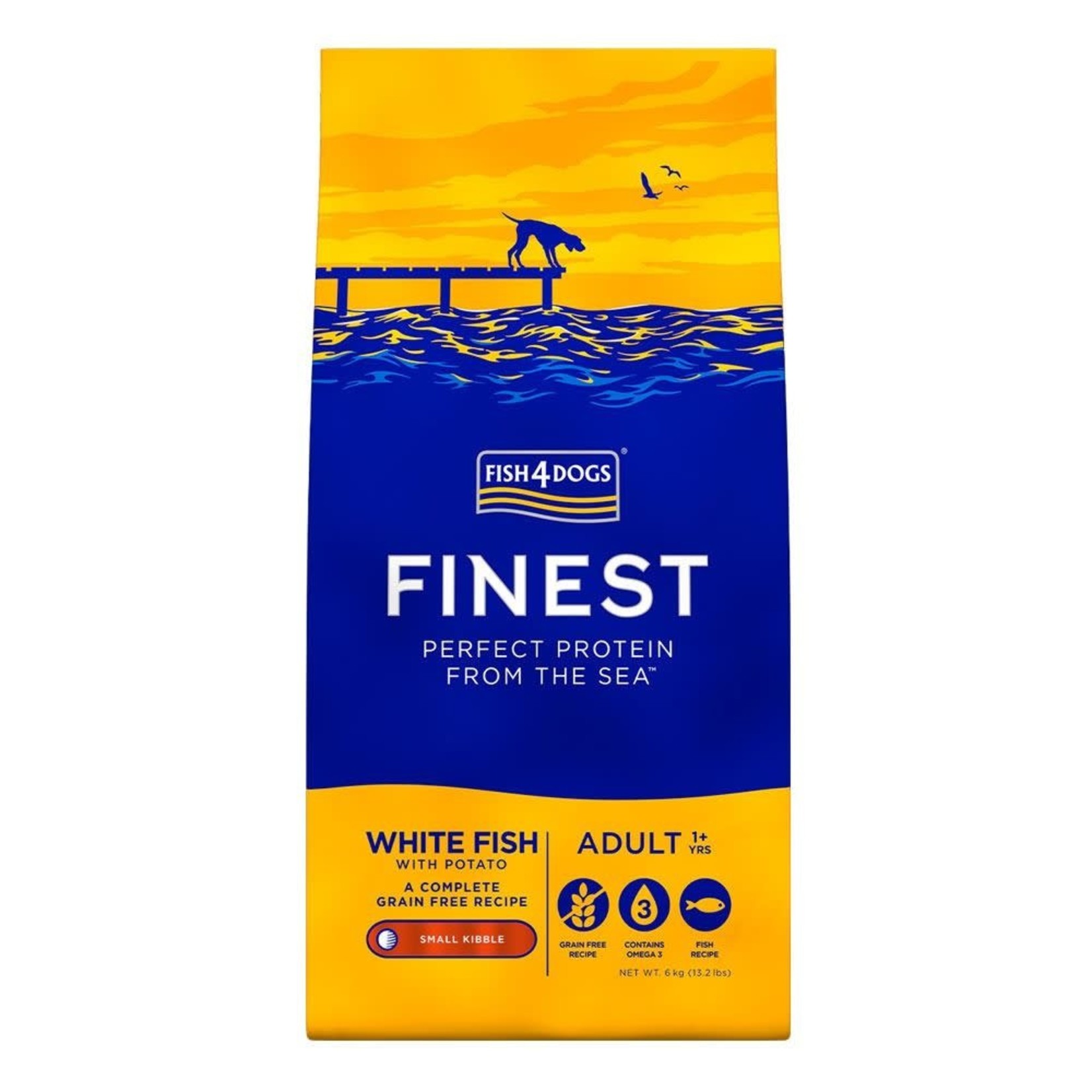 Fish4Dogs Finest Adult Dog Food Large Kibble White Fish with Potato, 1.5kg