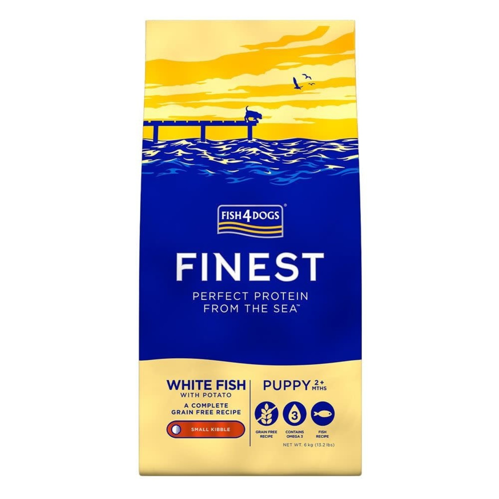 Fish4Dogs Finest Puppy Food Small Kibble White Fish with Potato, 1.5kg