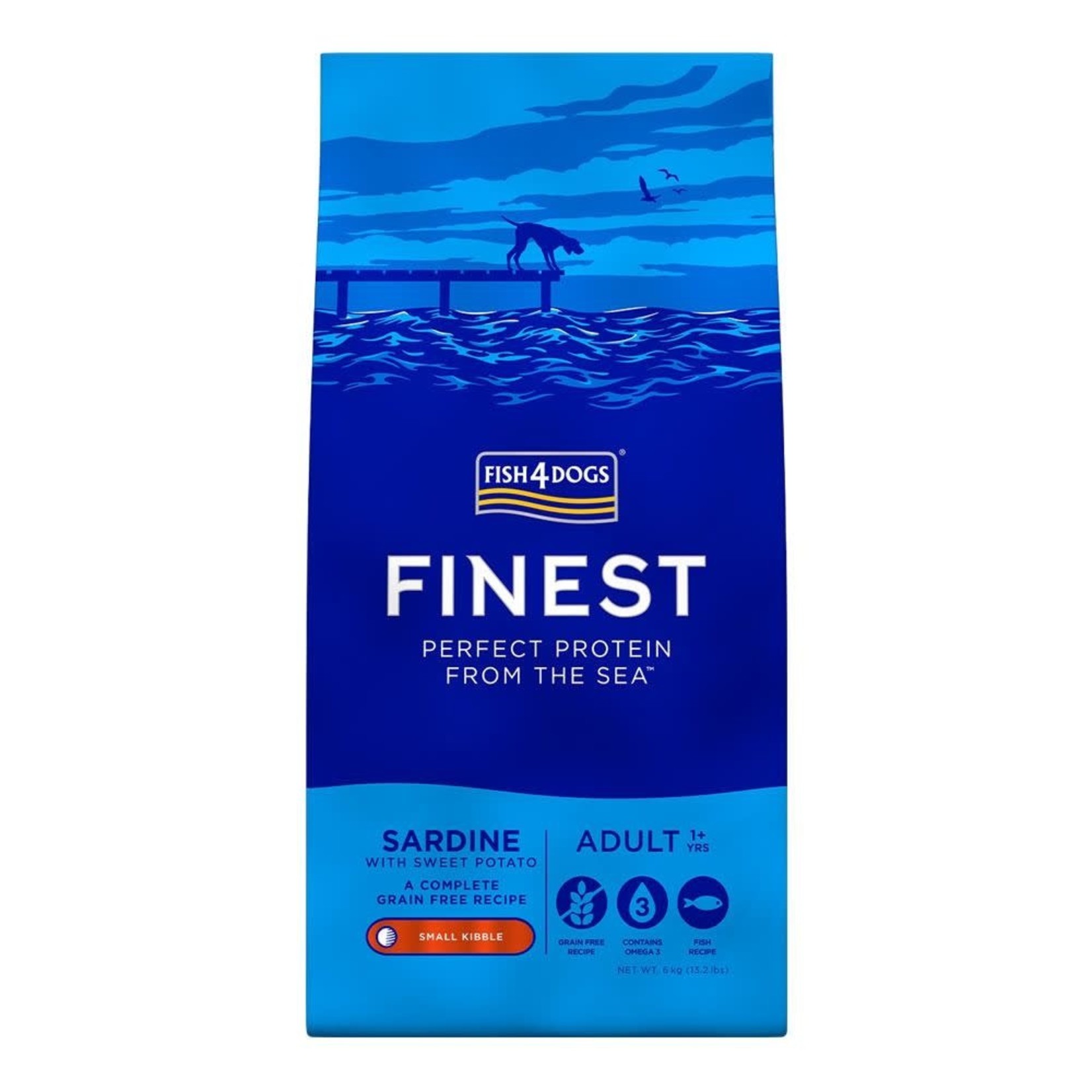 Fish4Dogs Finest Adult Dog Food Small Kibble Sardine with Sweet Potato, 1.5kg