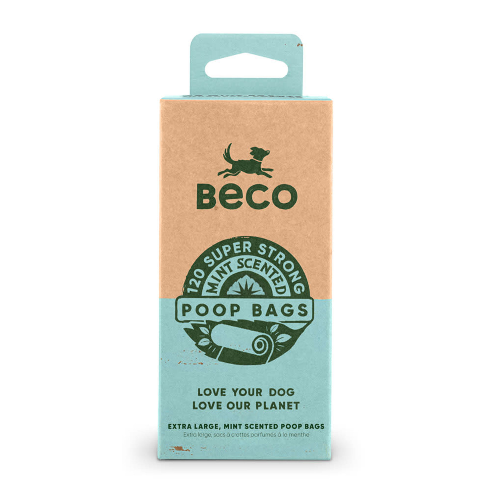 Beco Eco-Friendly Mint Scented Degradable Poop Bags 120 bags
