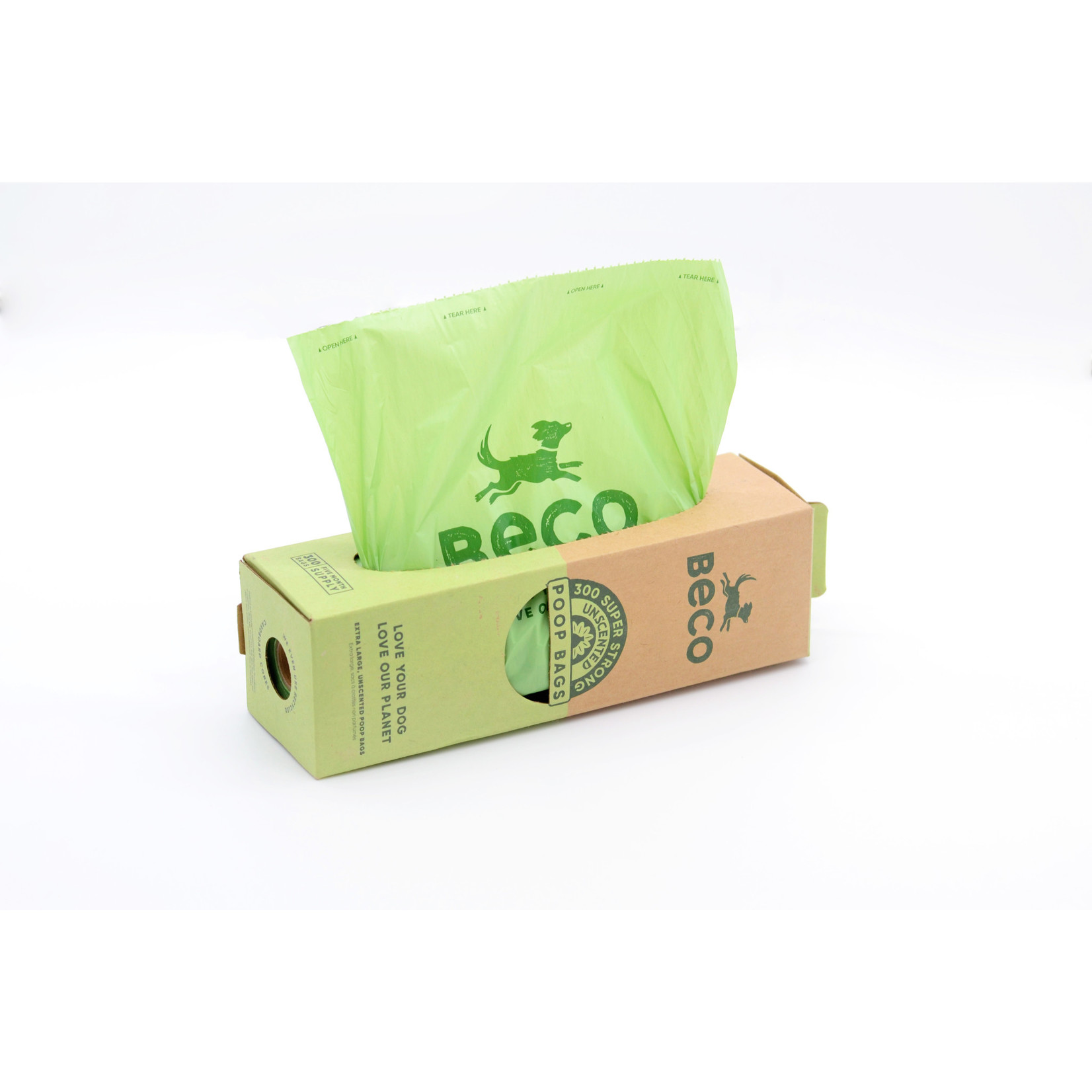 Beco Eco-Friendly Unscented Degradable Poop Bags Dispenser Roll, 300 bags