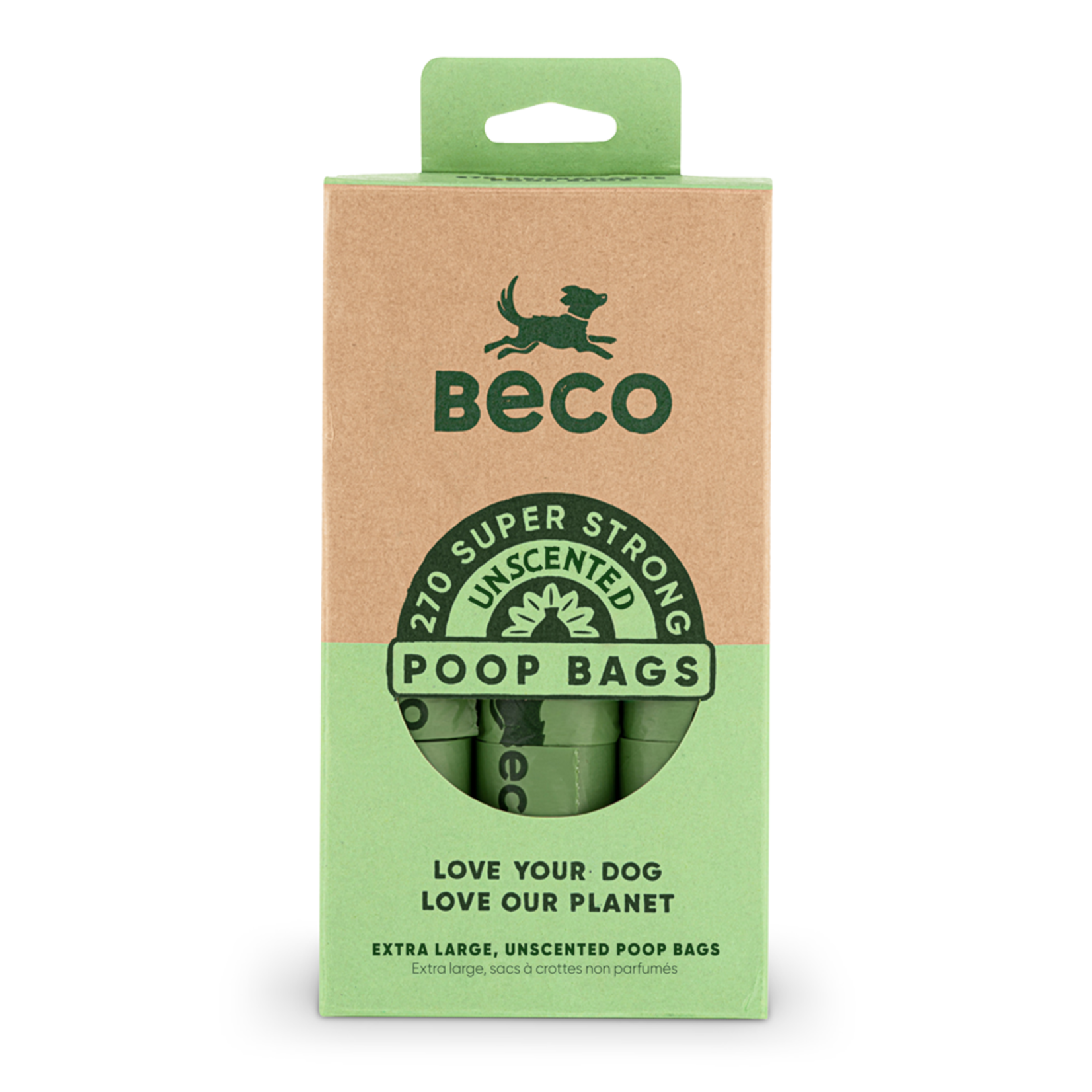 Beco Eco-Friendly Unscented Degradable Poop Bags, 270 bags