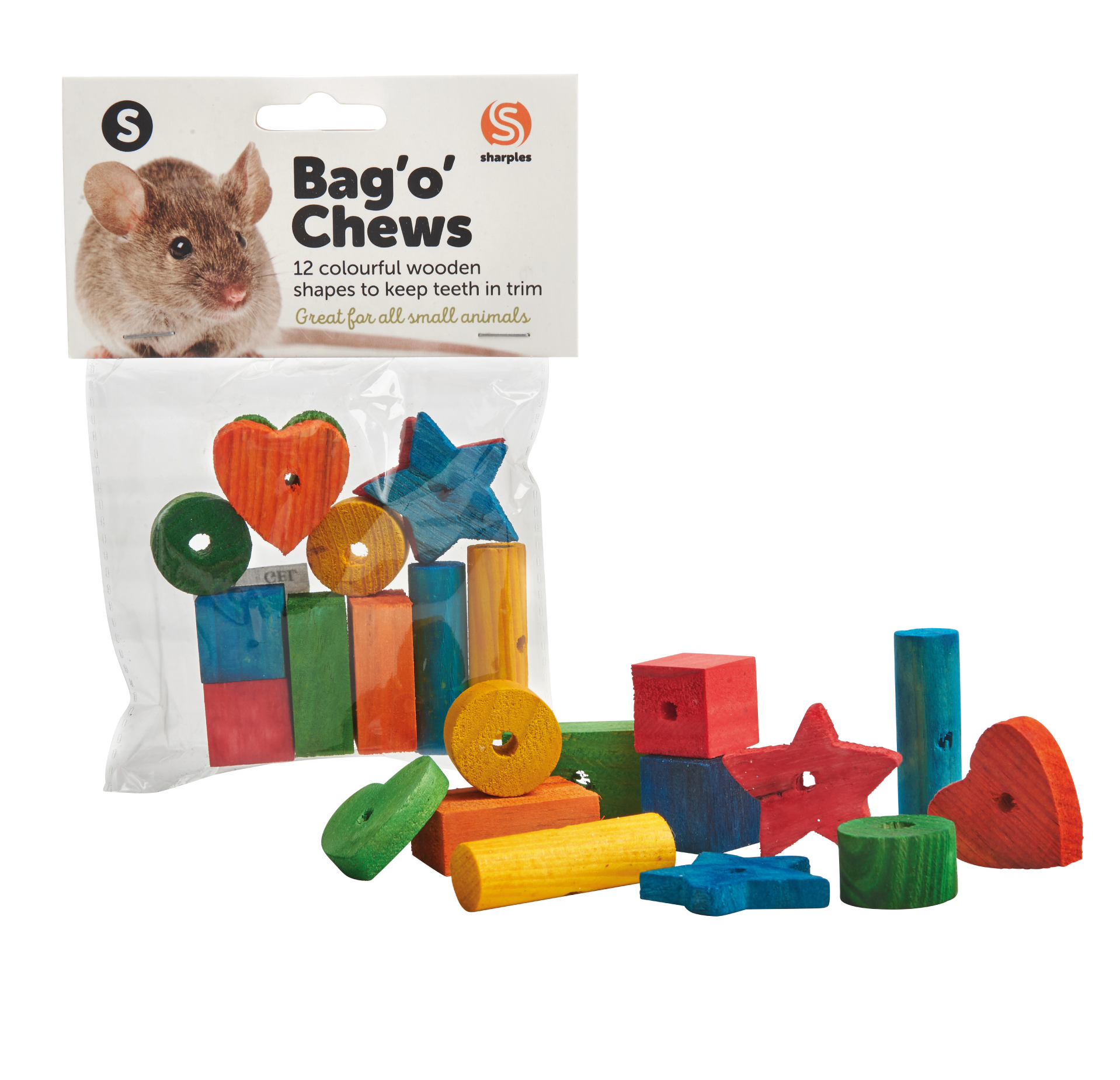 Small 'n' Furry Bag 'o' Chews Small Animal Toys, 12 pack - Pet Care By Post Small 'n' Furry Bag 'o' Chews Small Animal Toys, 12 pack - Pet Care By Post