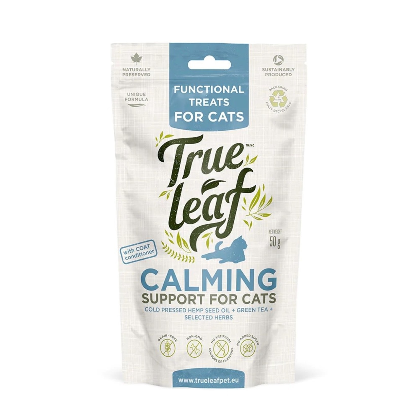 True Leaf Calming Grain Free Chicken Cat Treats, 50g