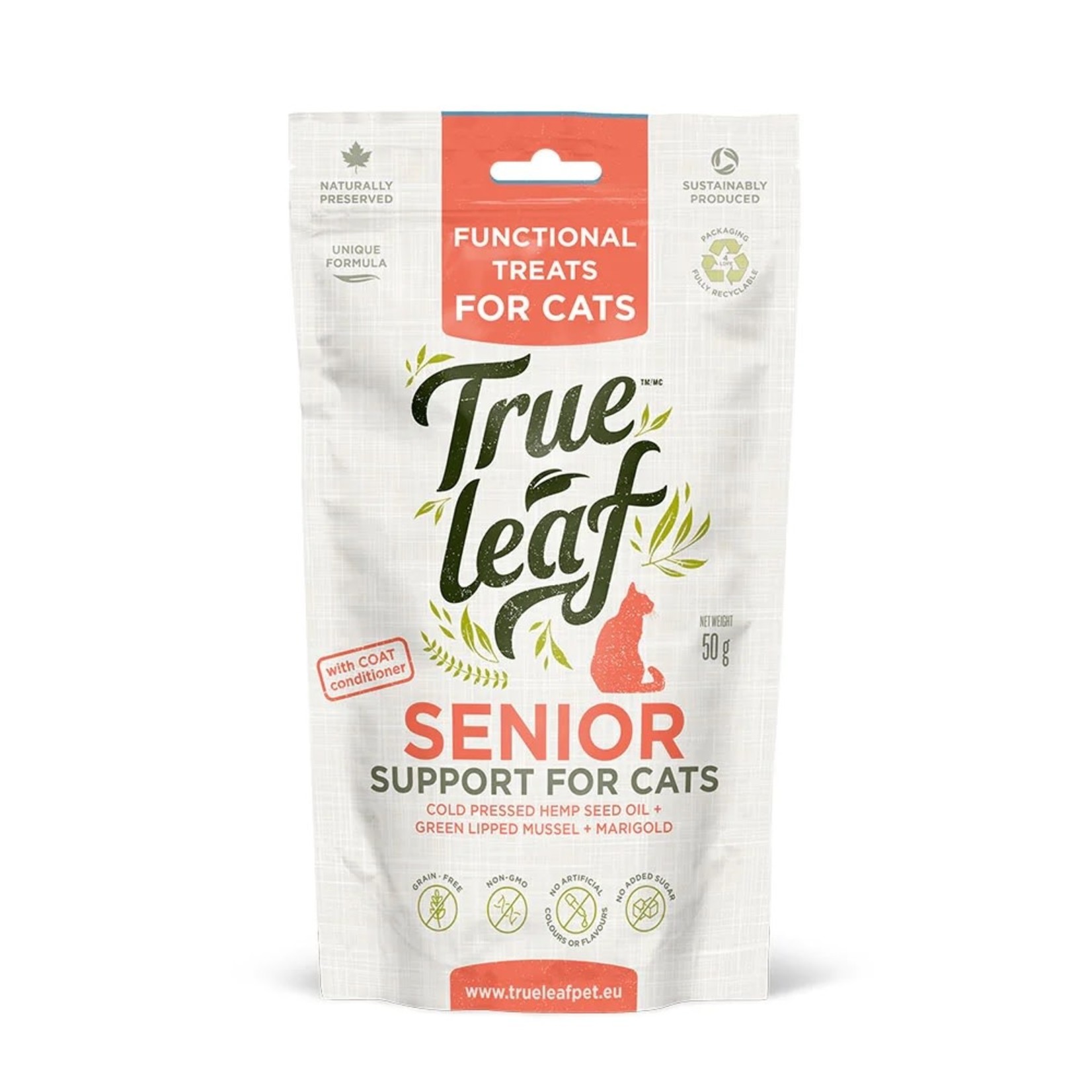 True Leaf Senior Grain Free Chicken Cat Treats, 50g