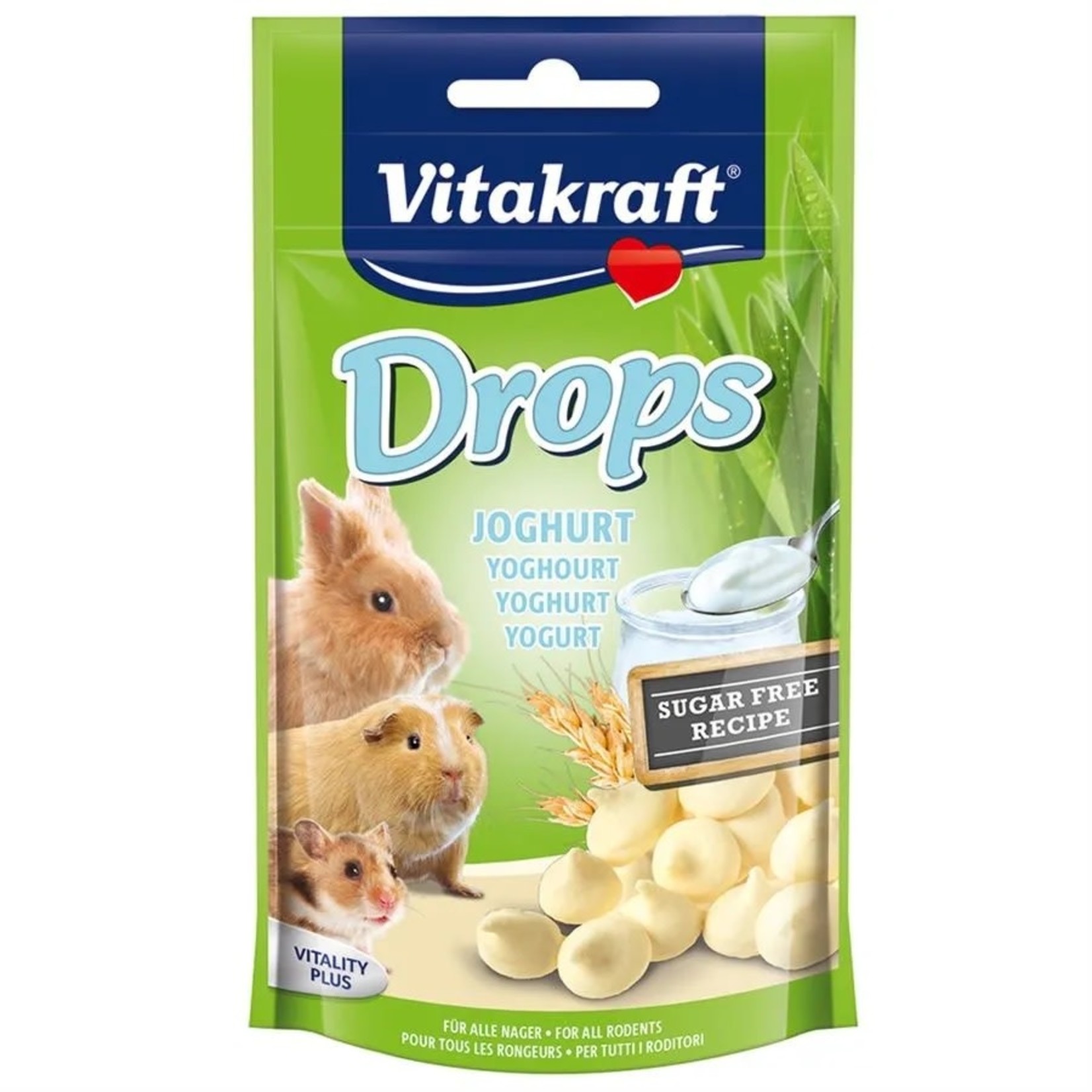 Vitakraft Small Animal Sugar Free Yoghurt Drops Treats, 75g