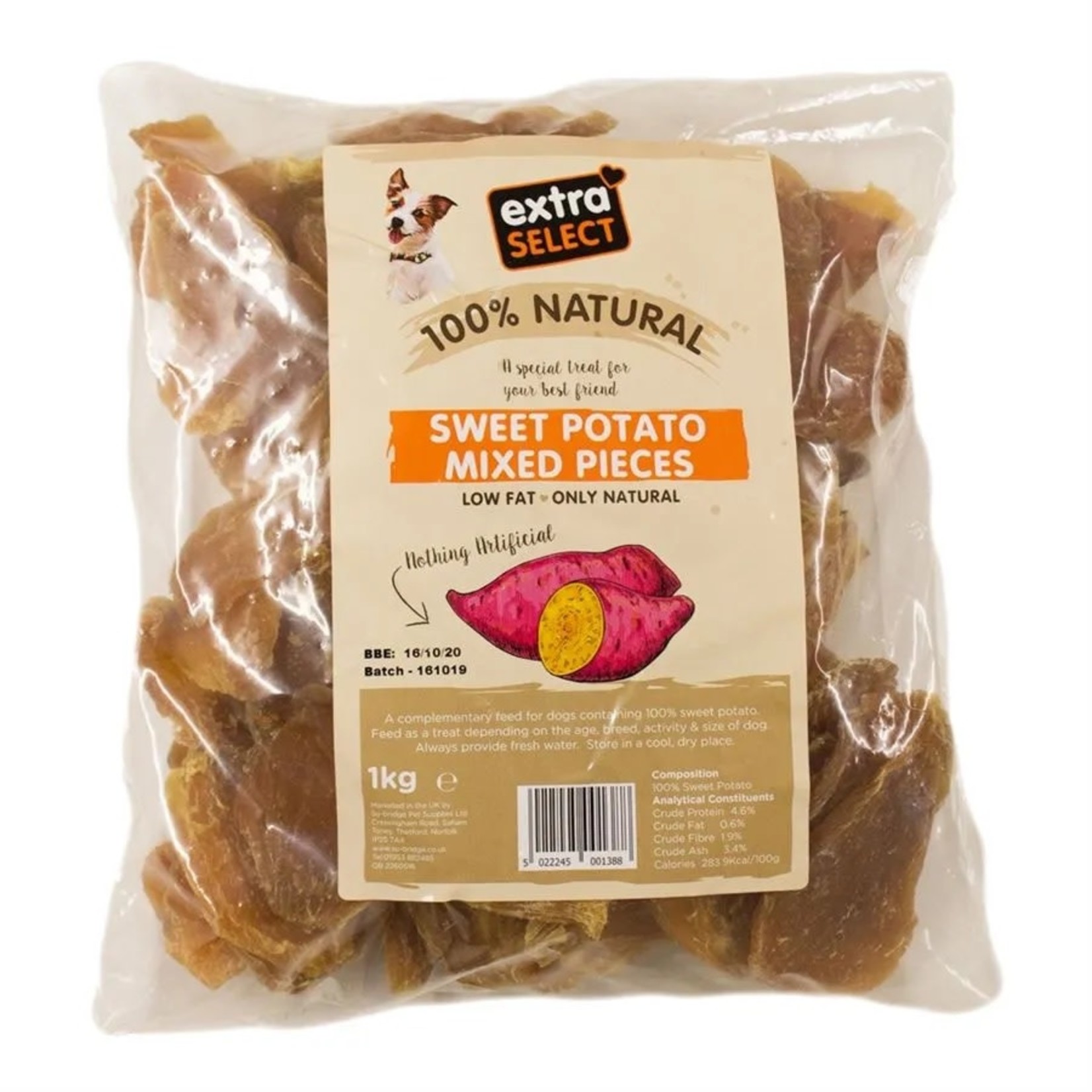 Extra Select Sweet Potato Mixed Pieces Dog Treats, 1kg